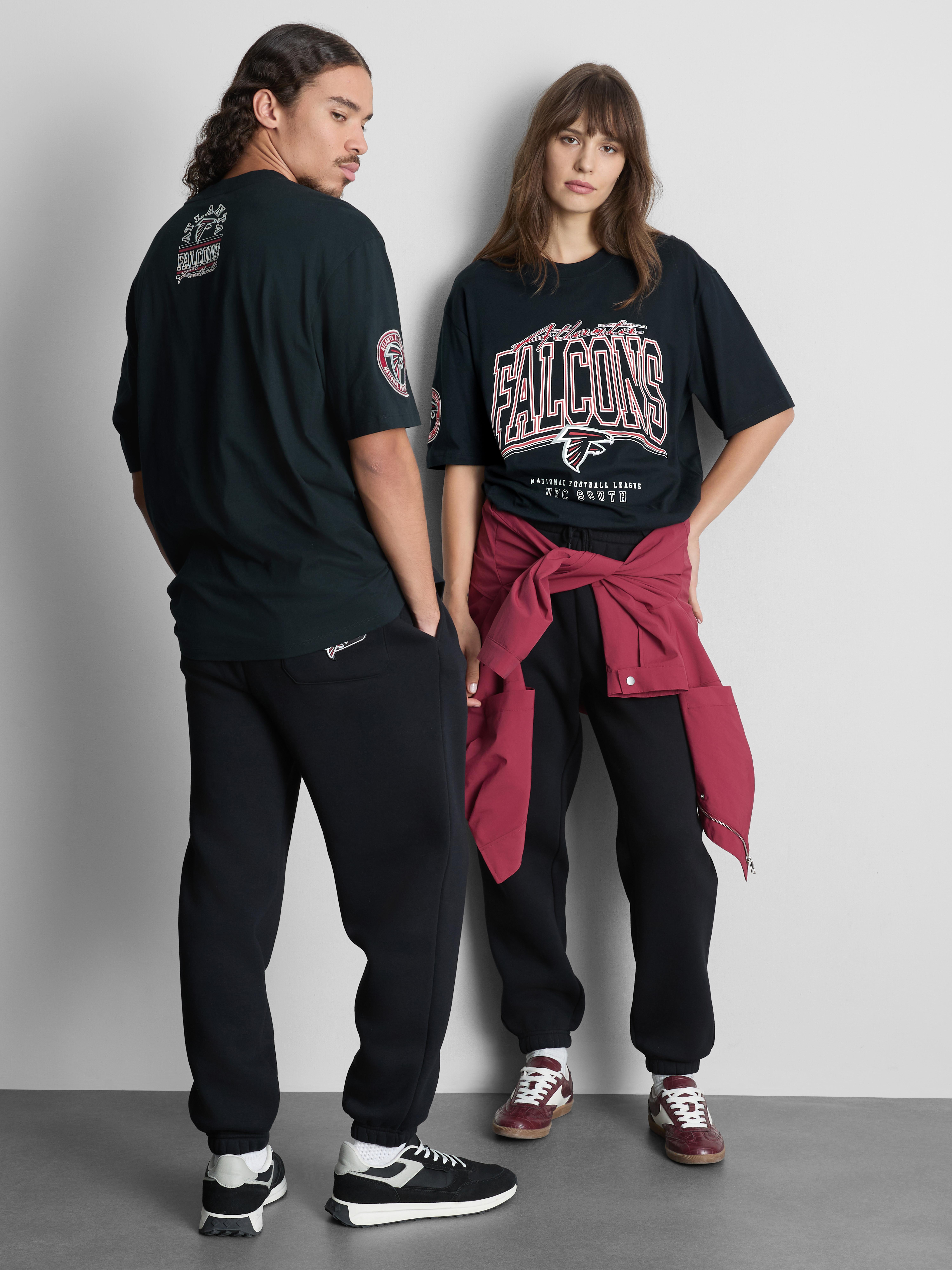 NFL Atlanta Falcons Pure Cotton Graphic T-Shirt - Black