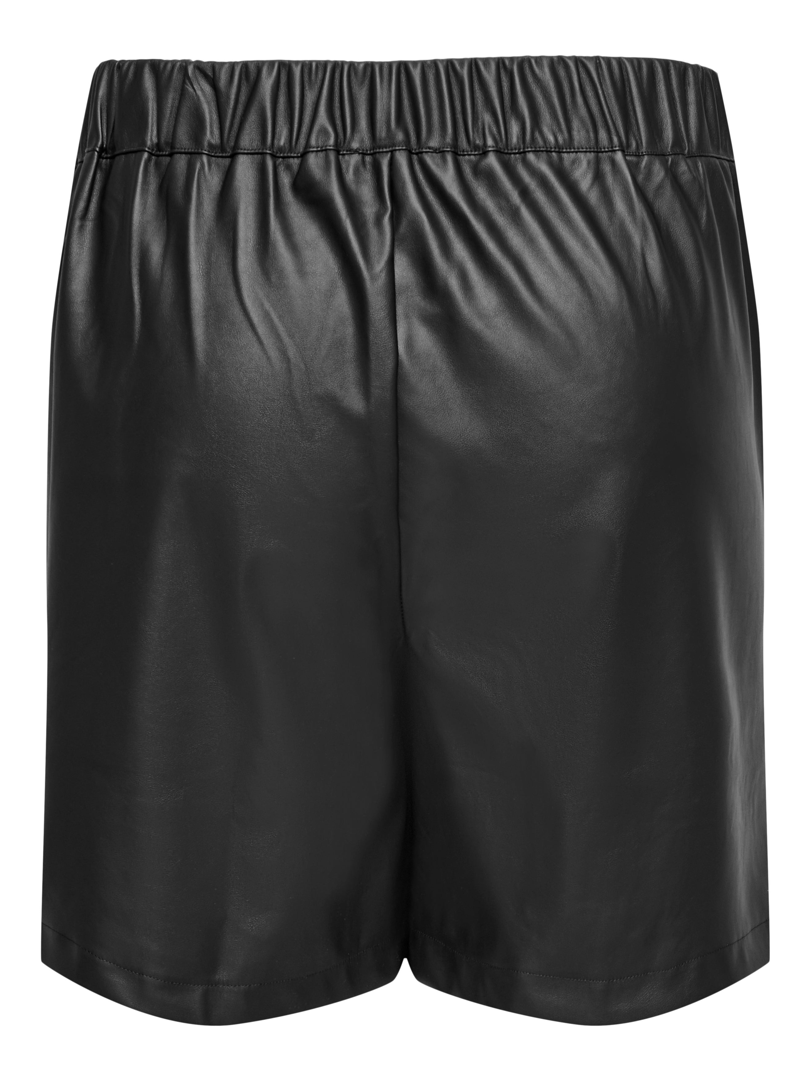 CARTILA Regular Fit faux leather shorts Black