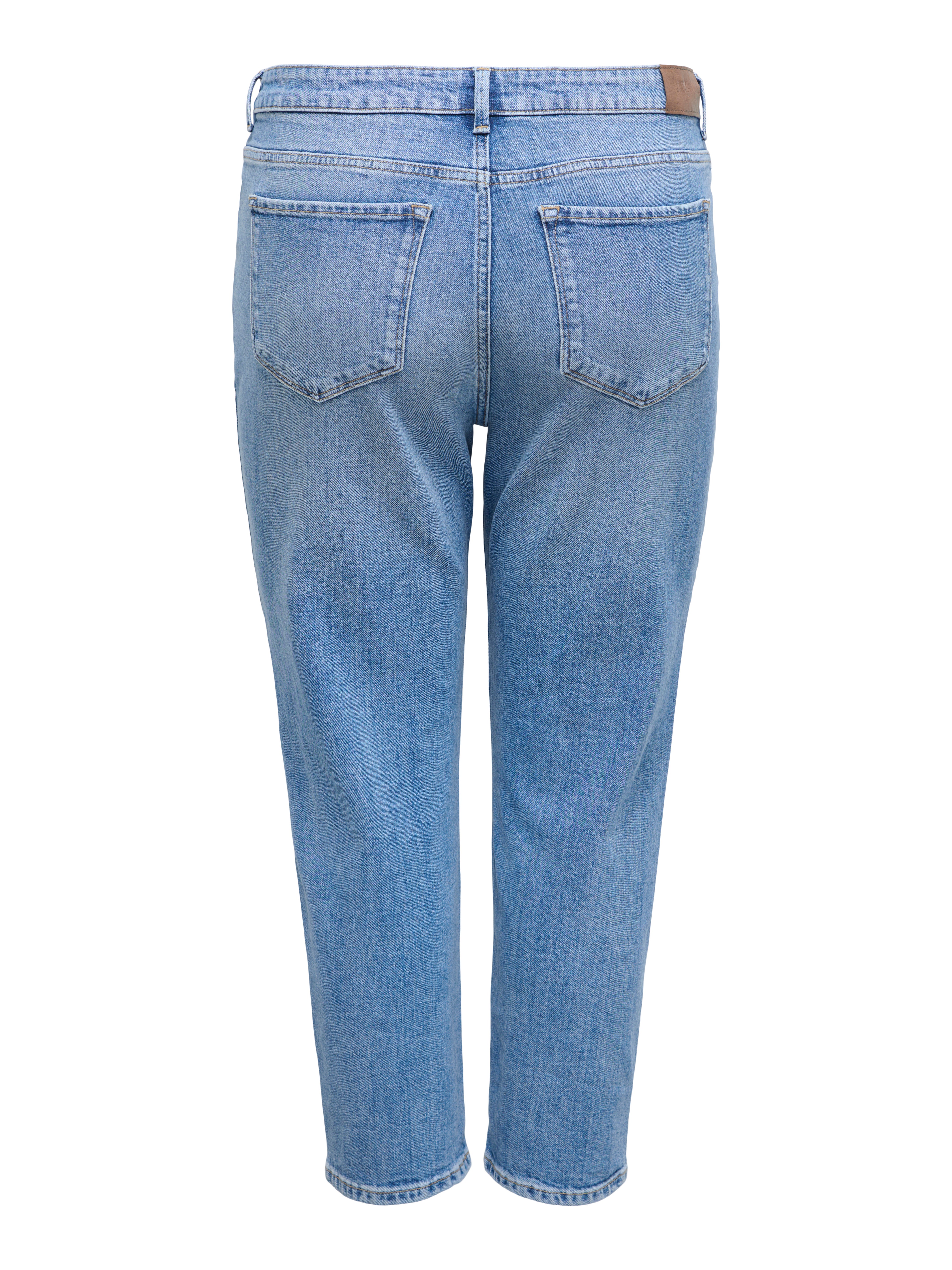 CAREMILY High waist Straight Fit Jeans Medium Blue Denim