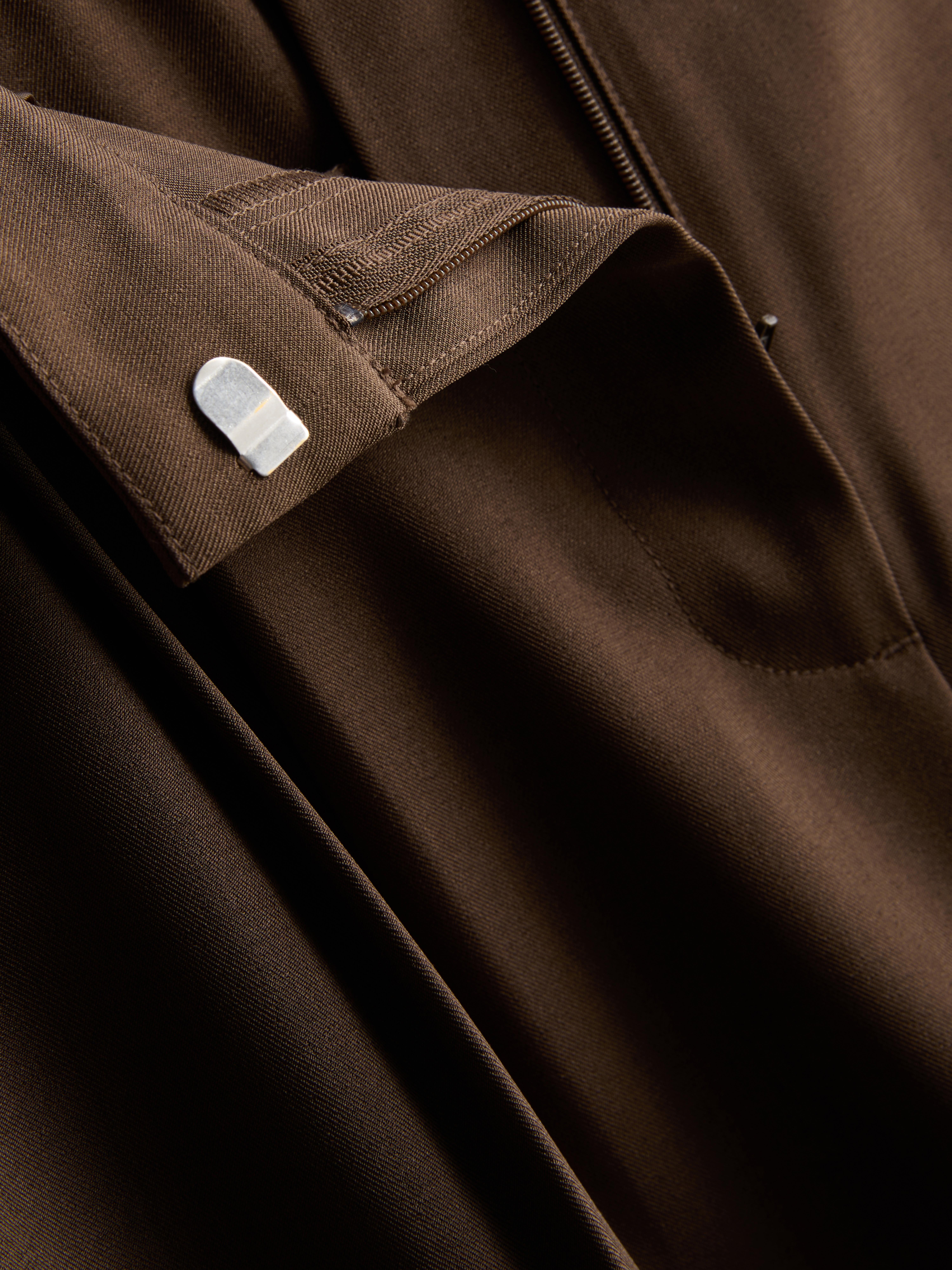 High Waisted Pleated Wide Leg Pants - Mocha