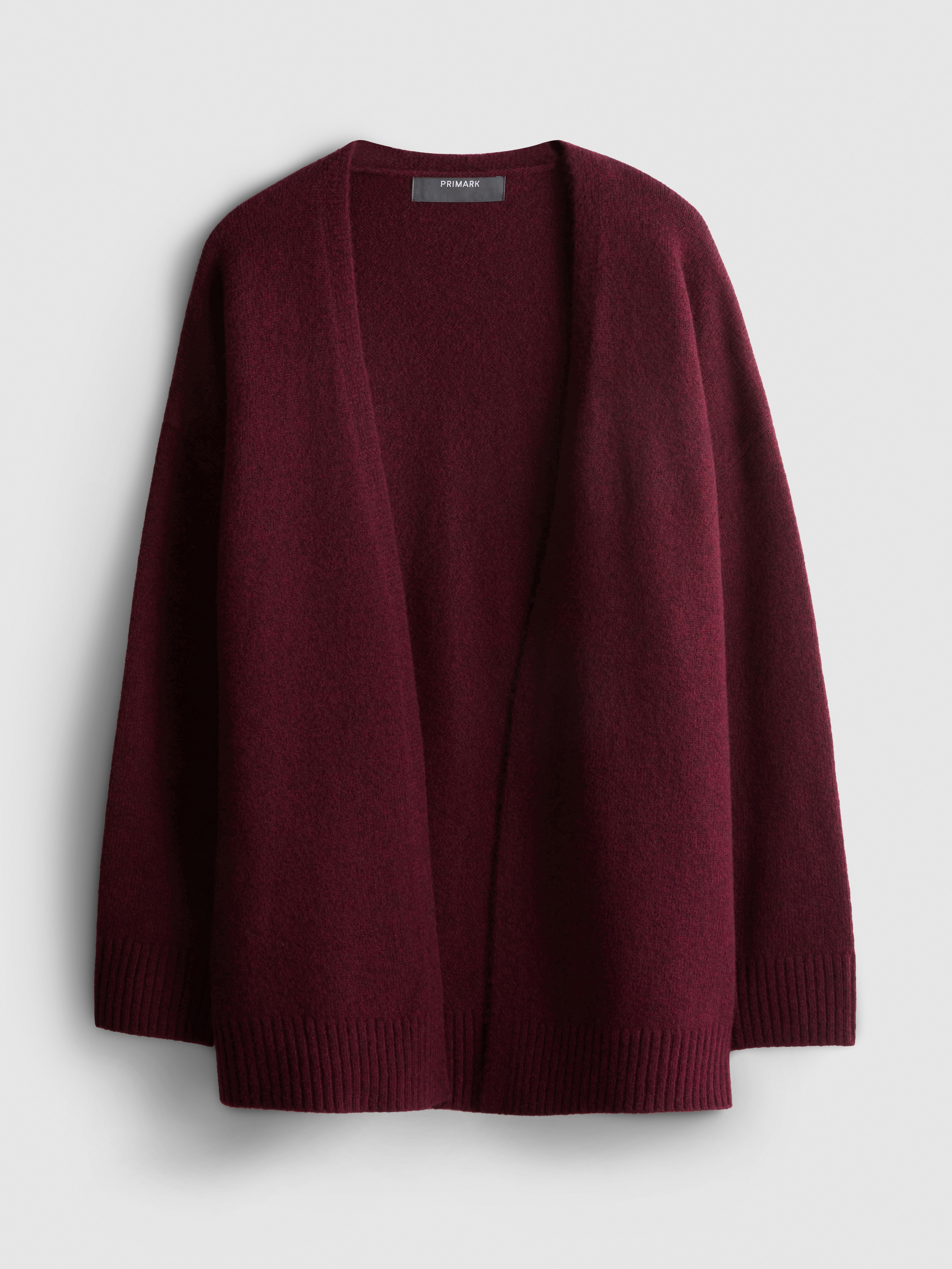Classic Relaxed Knitted Cardigan - Cherry