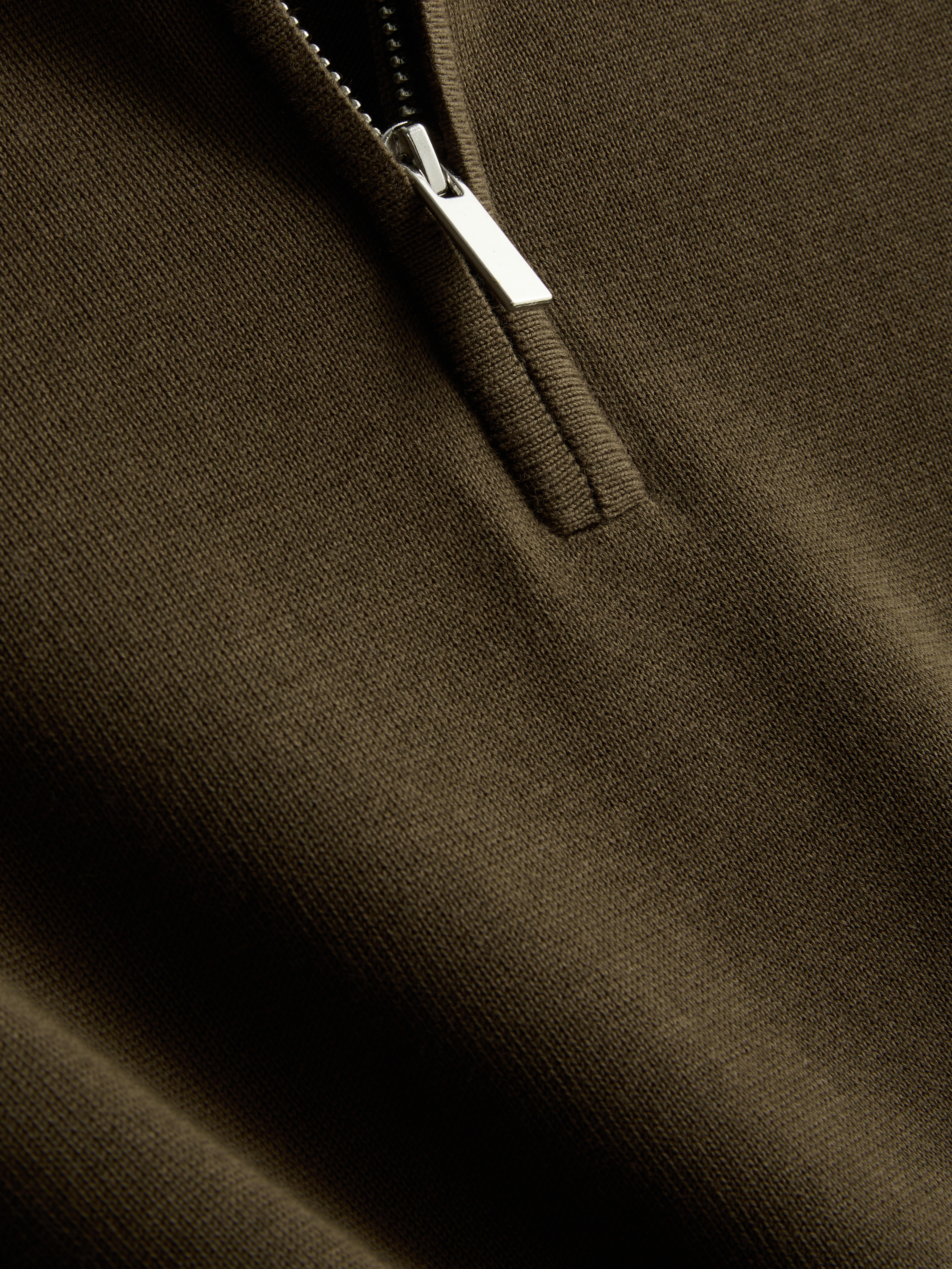 Quarter-Zip Sweater - Olive
