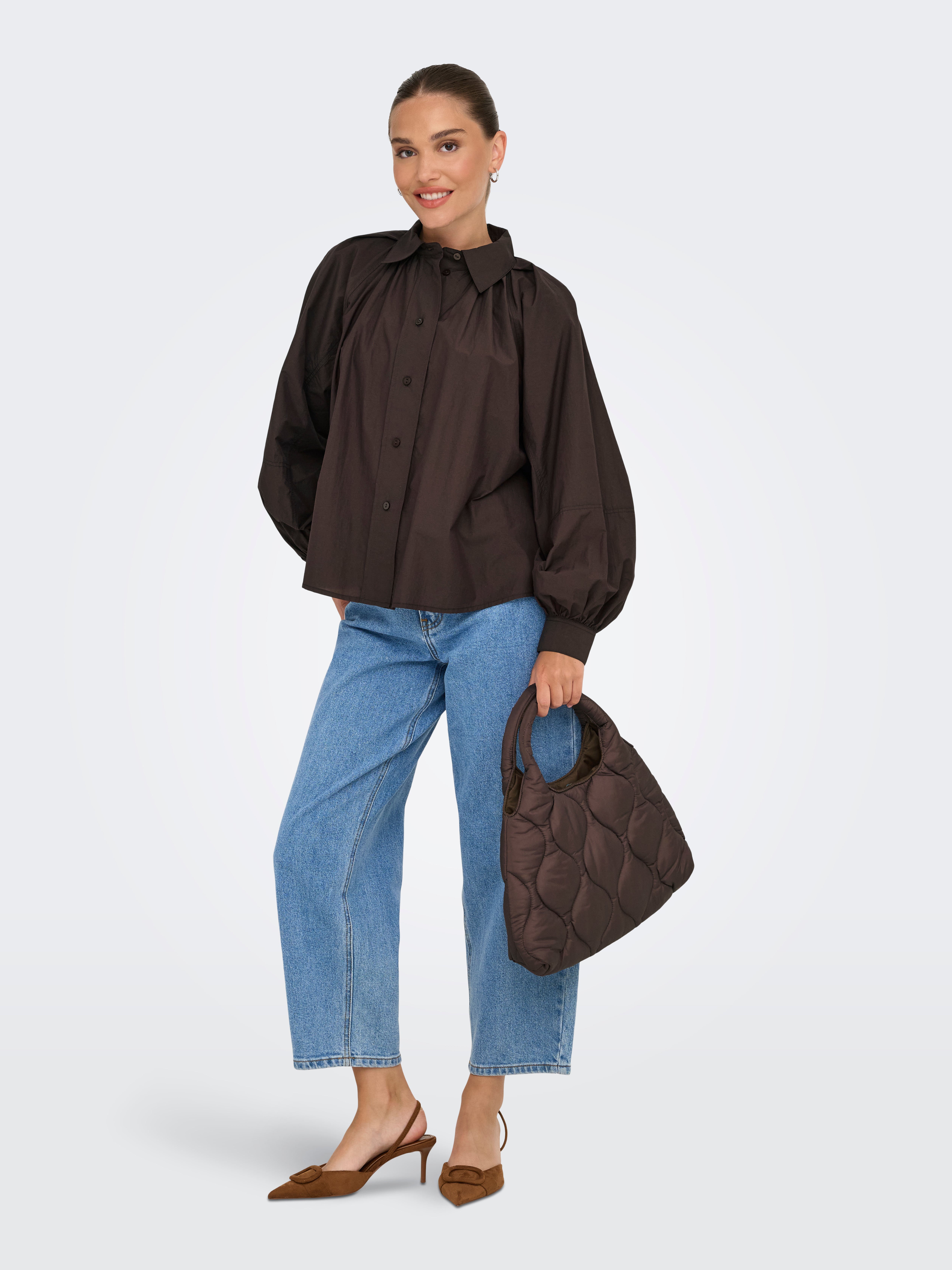 ONLRIVER Shirt Coffee Bean