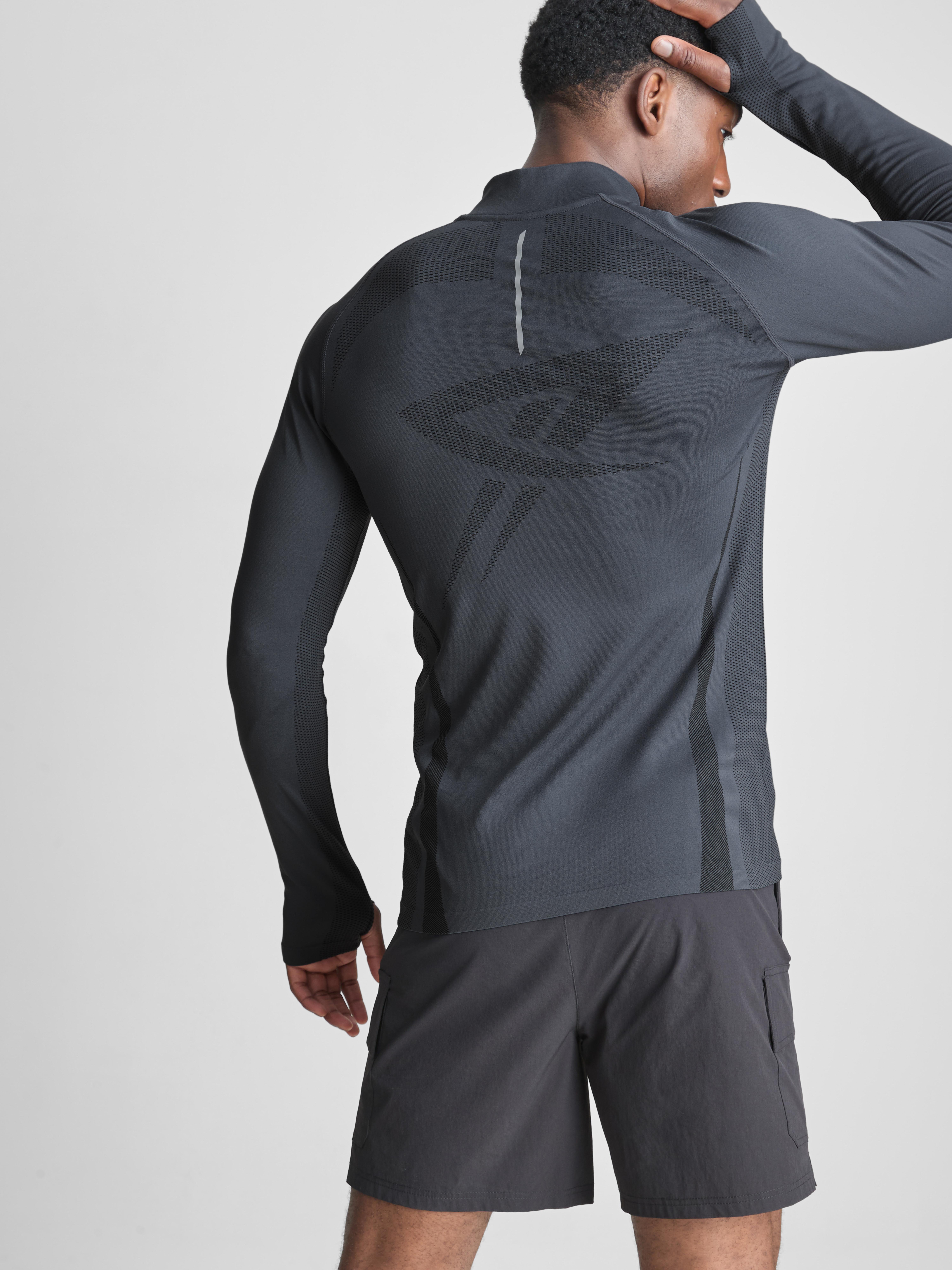 Quarter Zip Gym Top - Blue