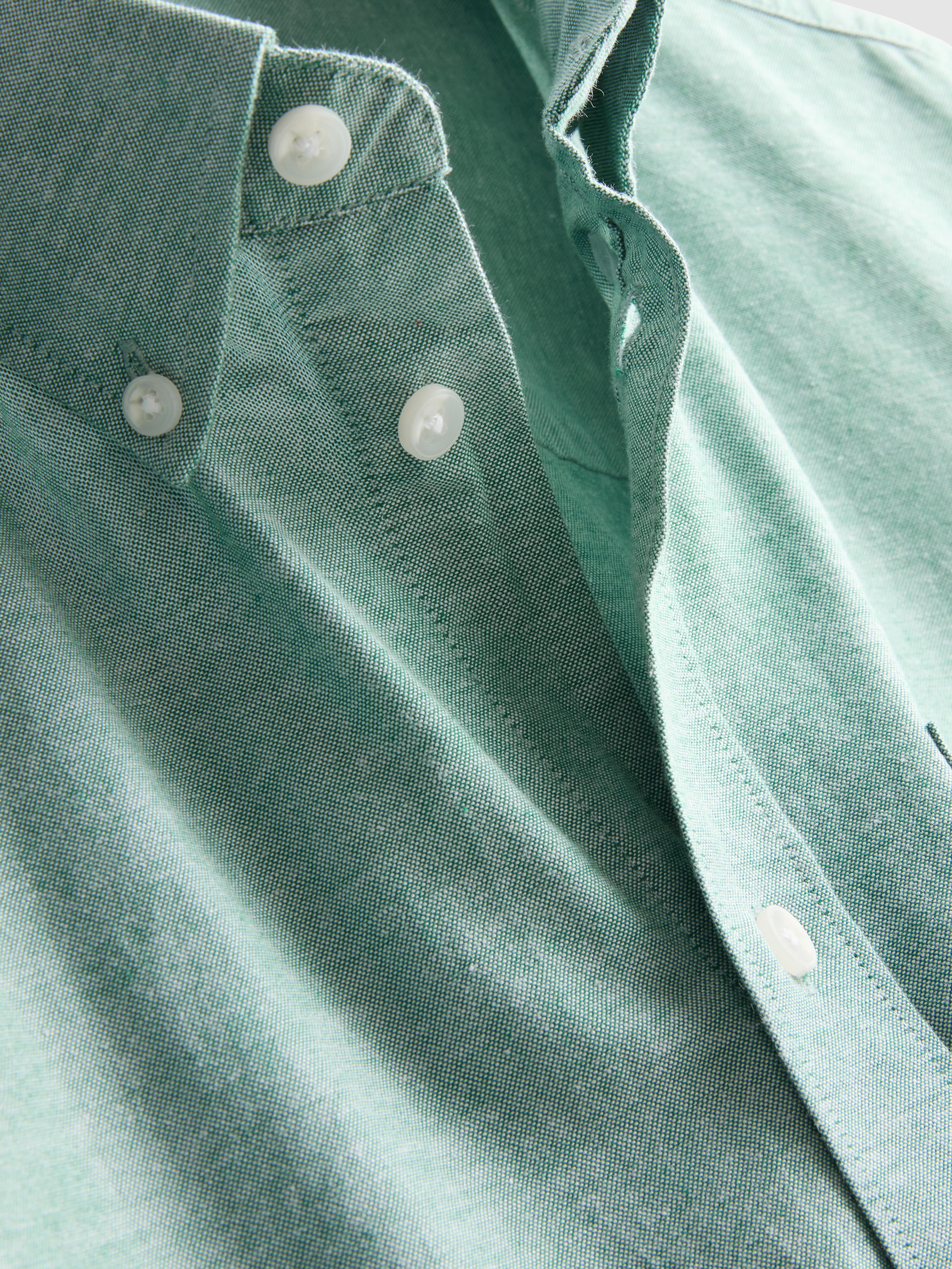 Pure Cotton Regular Fit Oxford Shirt - Green