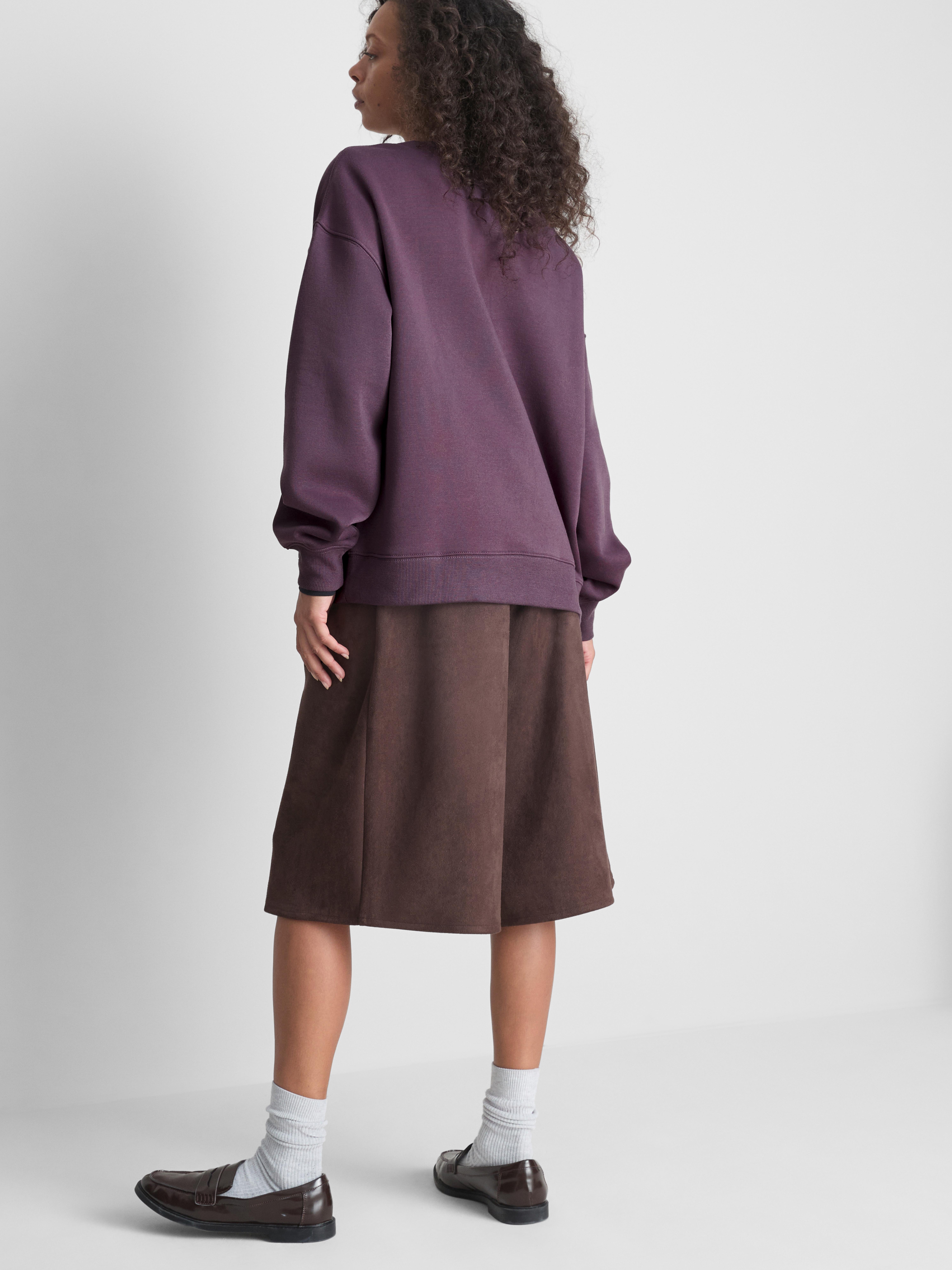 Essential Cotton Blend Sweatshirt - Purple