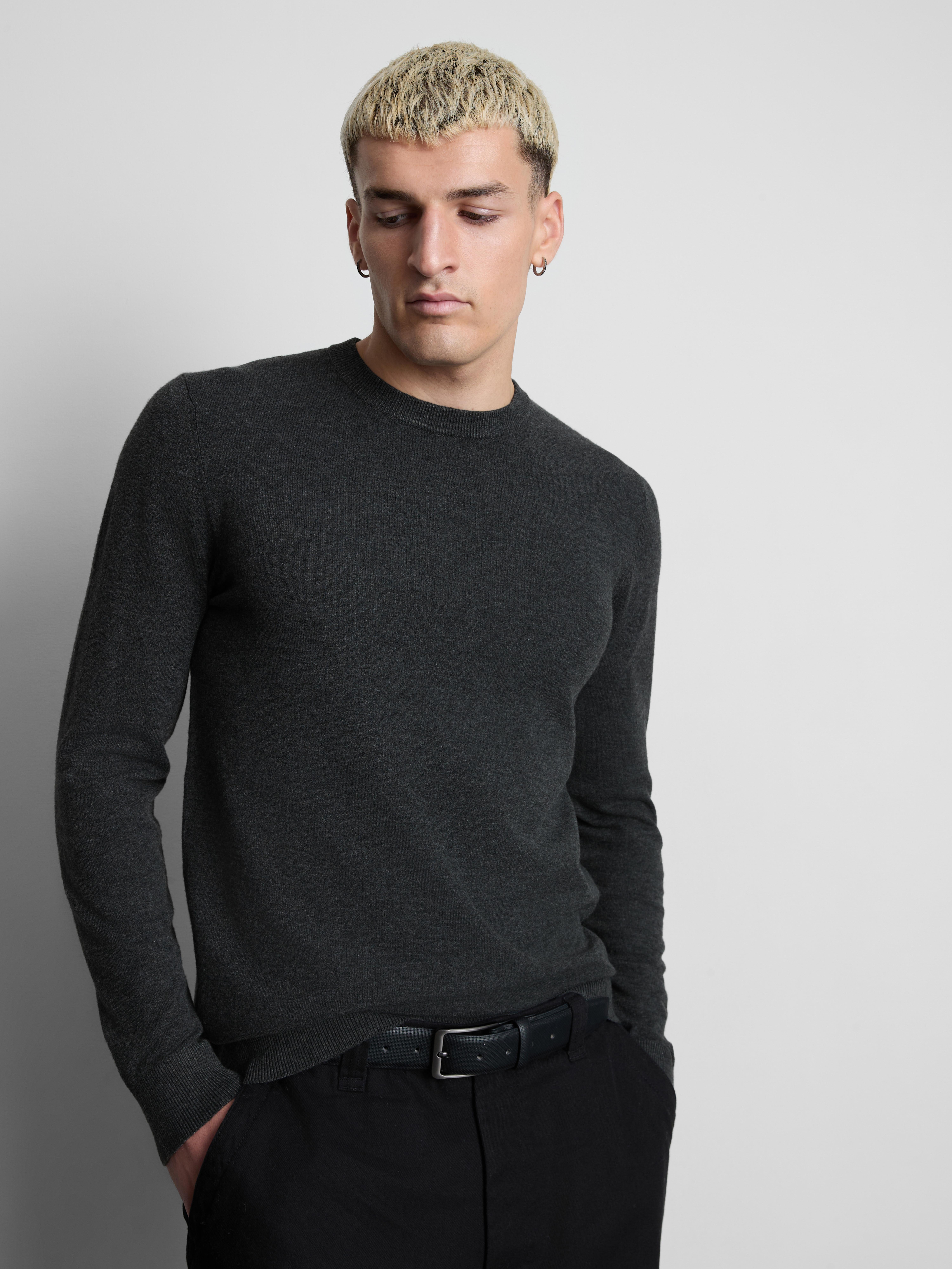 Crew Neck Sweater - Charcoal