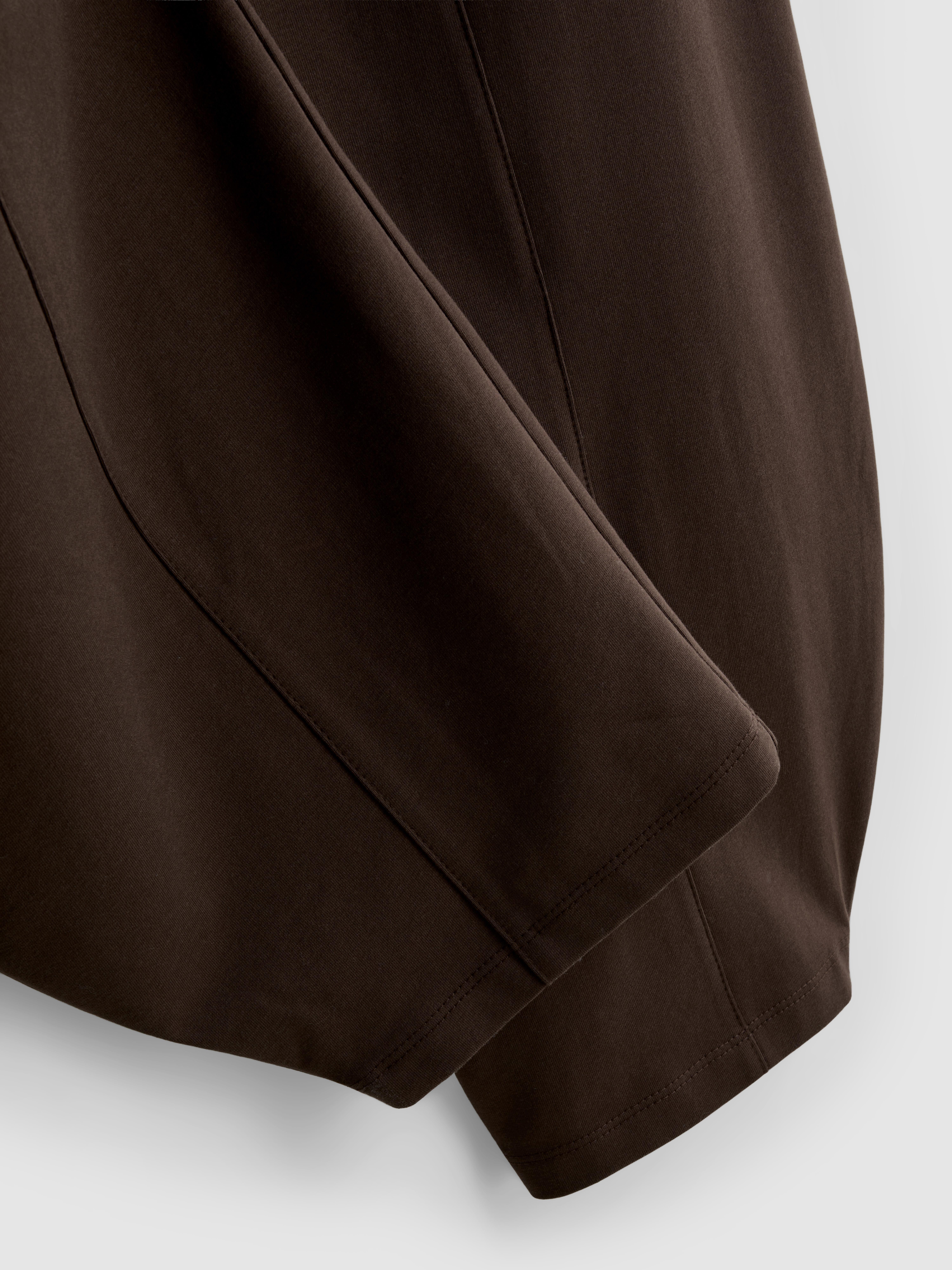 Cotton Rich Barrel Leg Joggers - Chocolate