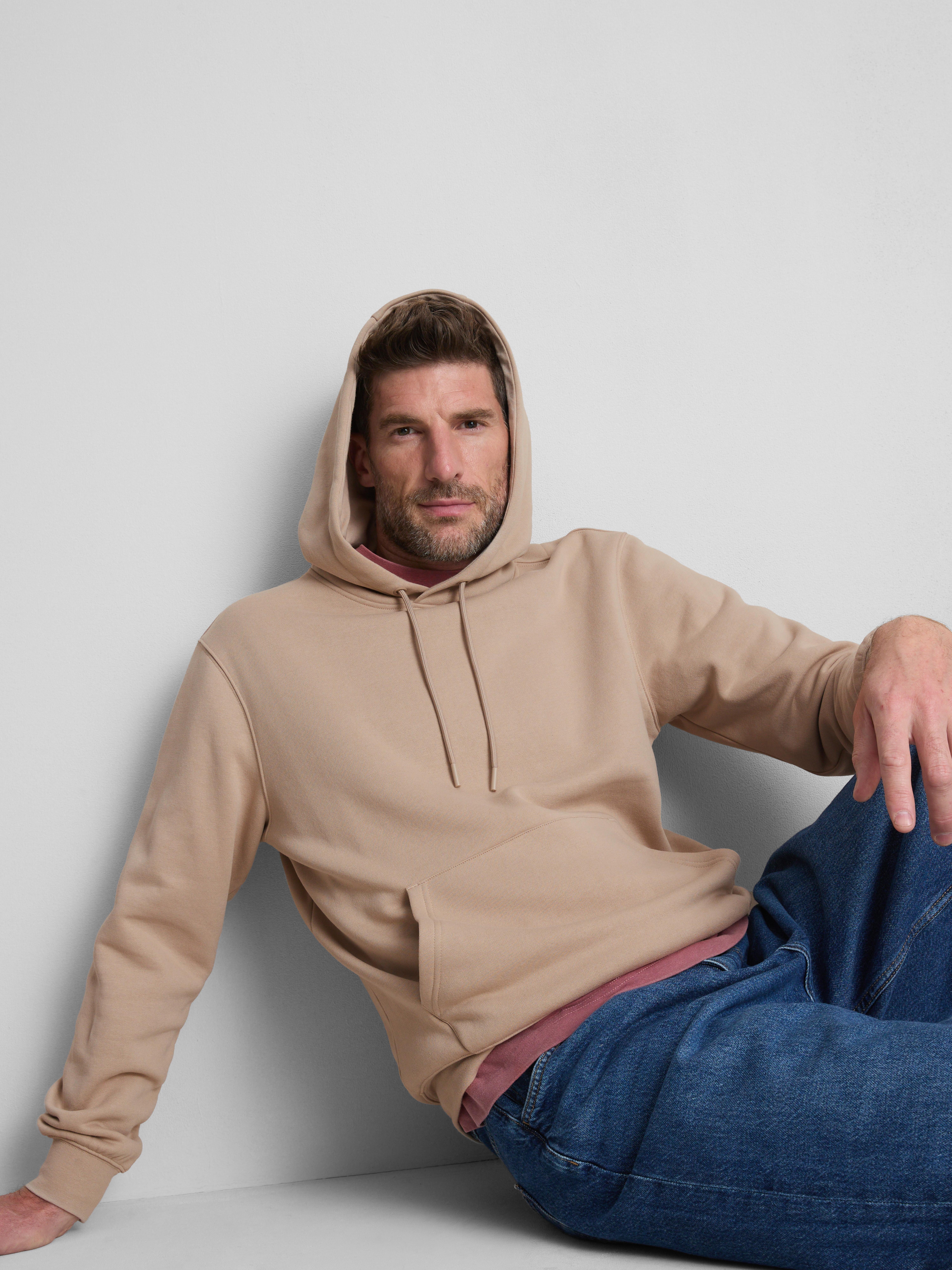 Oversized Drawstring Hoodie - Stone