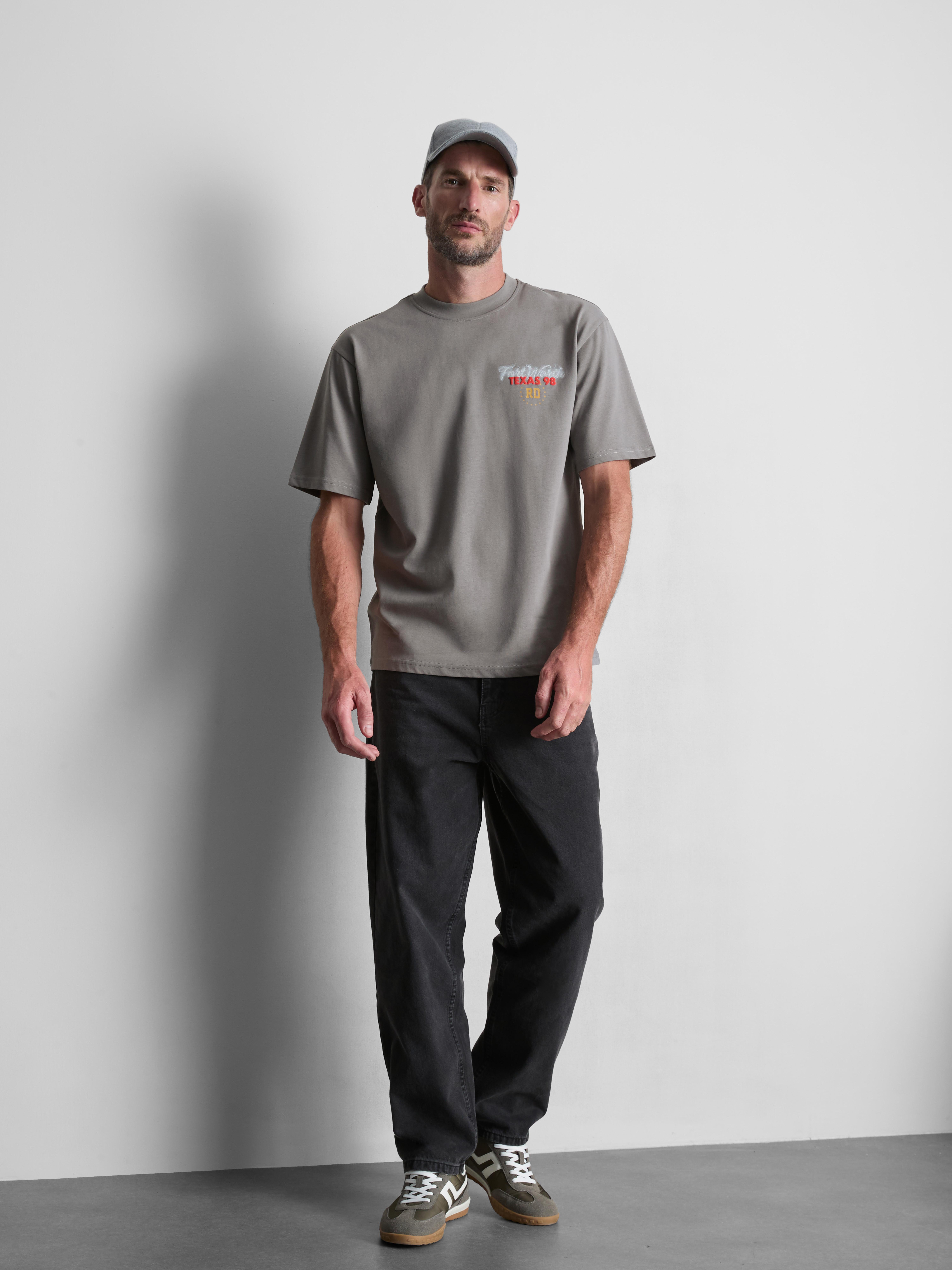 Pure Cotton Texas 98 Graphic T-Shirt - Gray