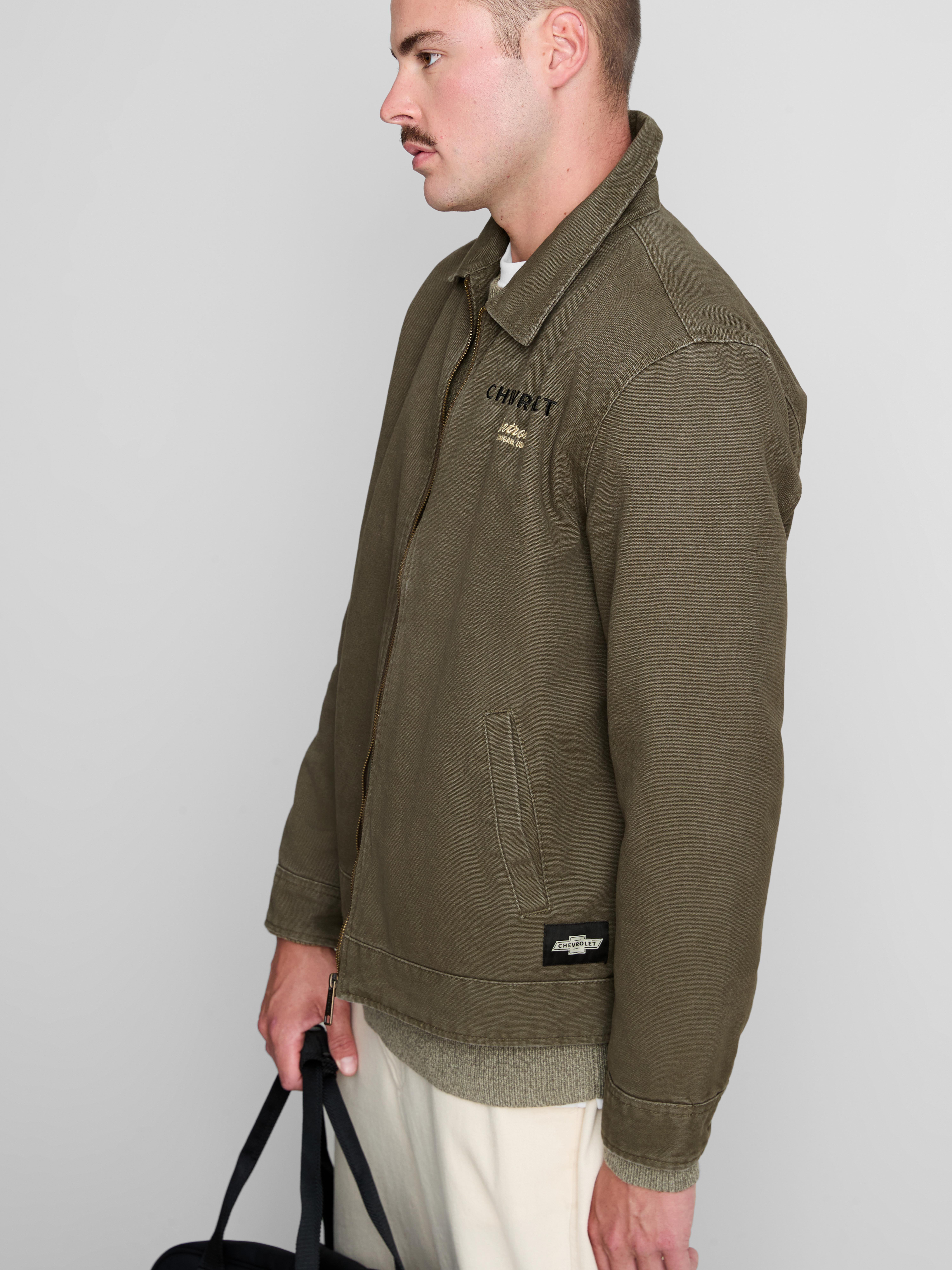Chevrolet Pure Cotton Zip Jacket - Olive