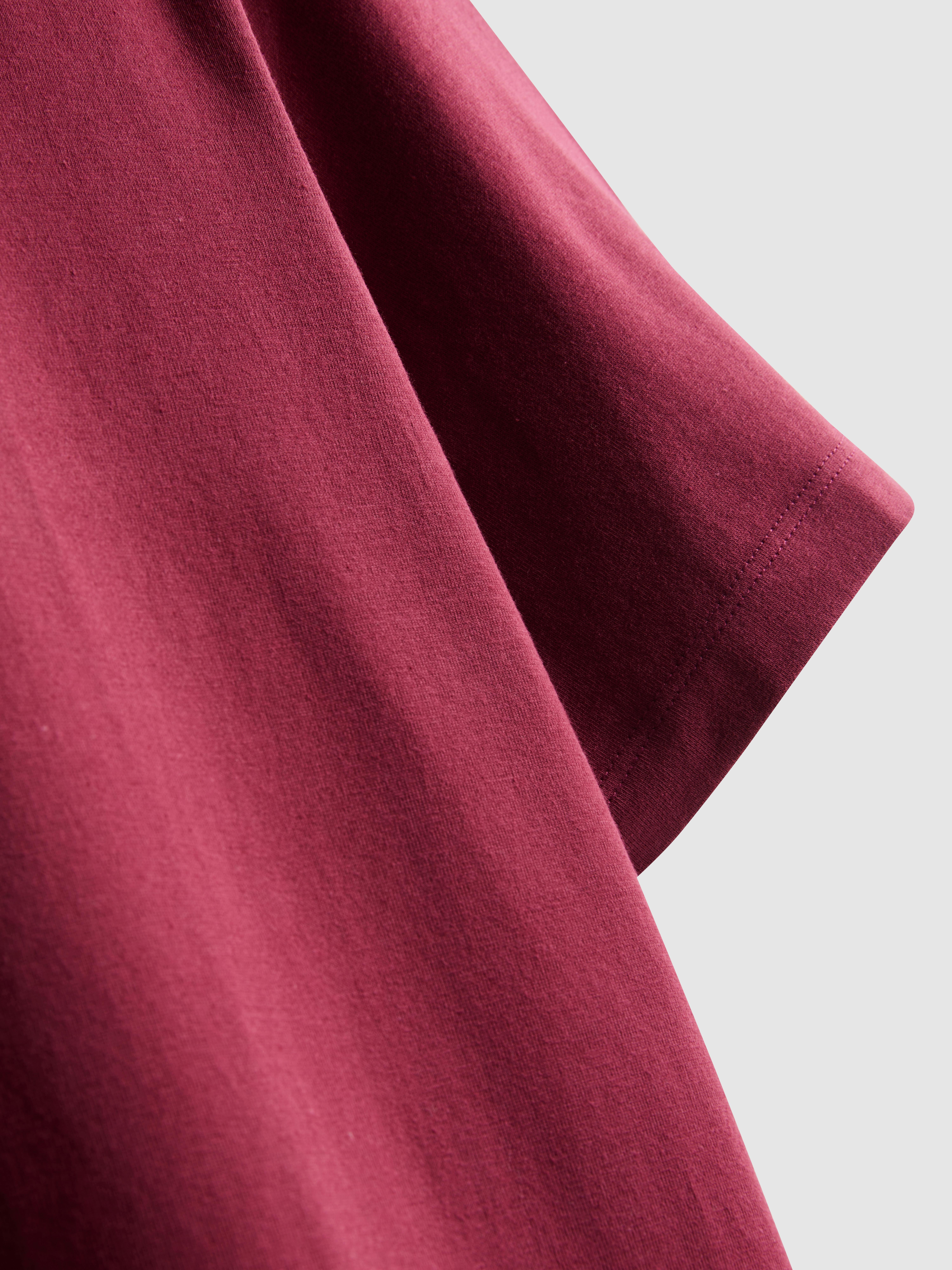 Slim-Fit Stretch T-Shirt - Dark Red