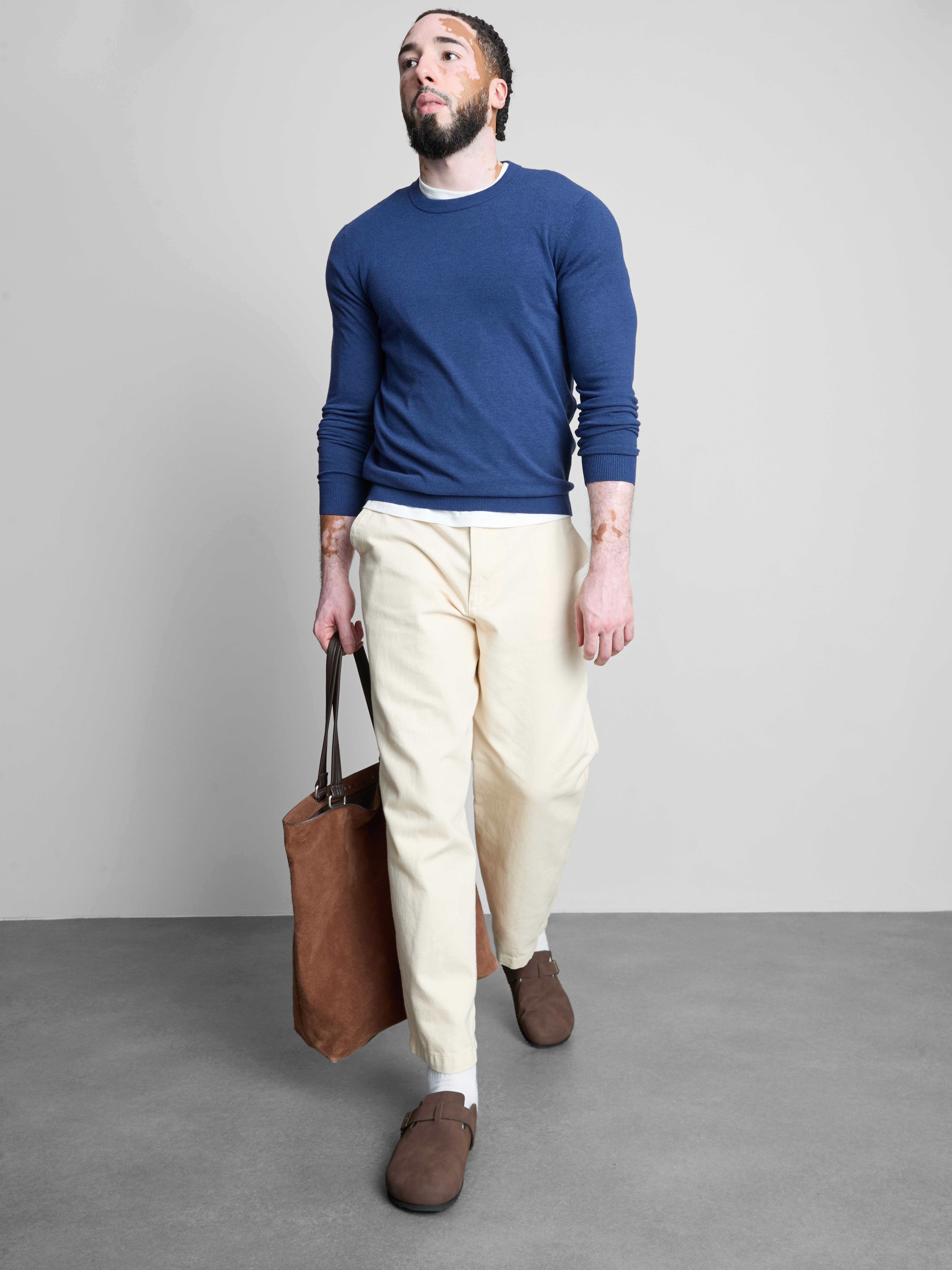 Crew Neck Sweater - Blue