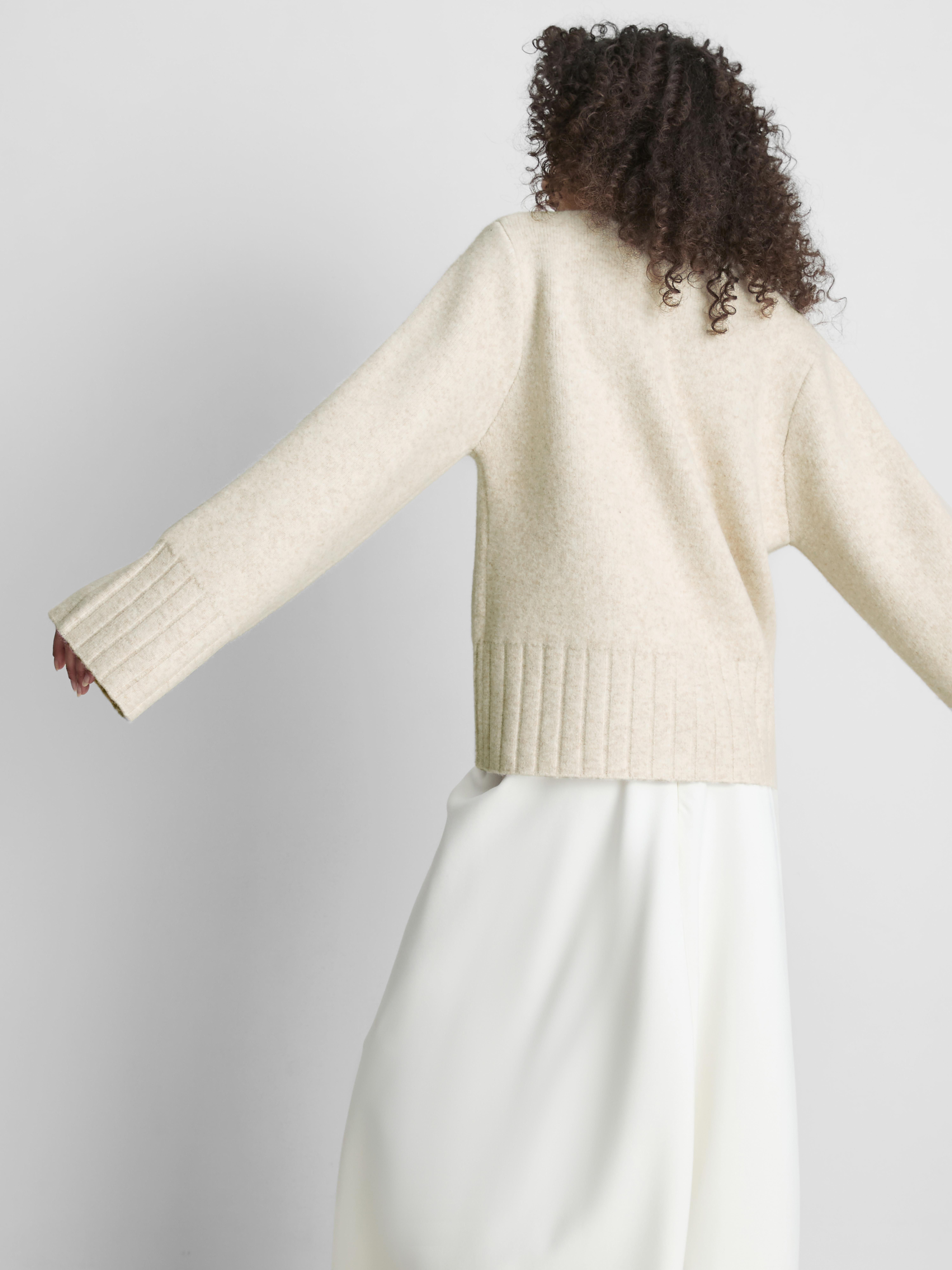 Relaxed Wide Sleeve Cardigan - Ivory
