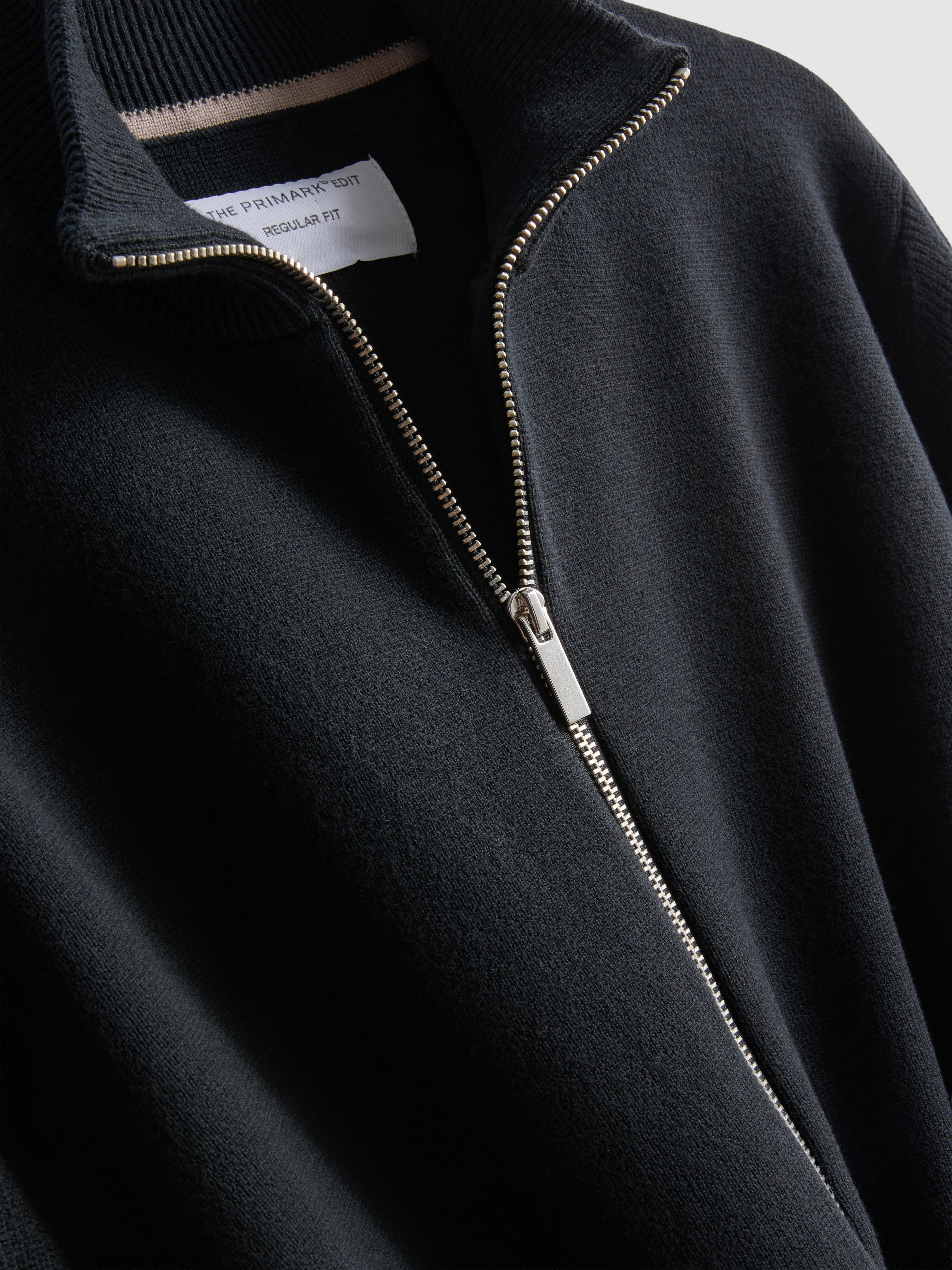 The Edit High-Neck Cardigan - Black