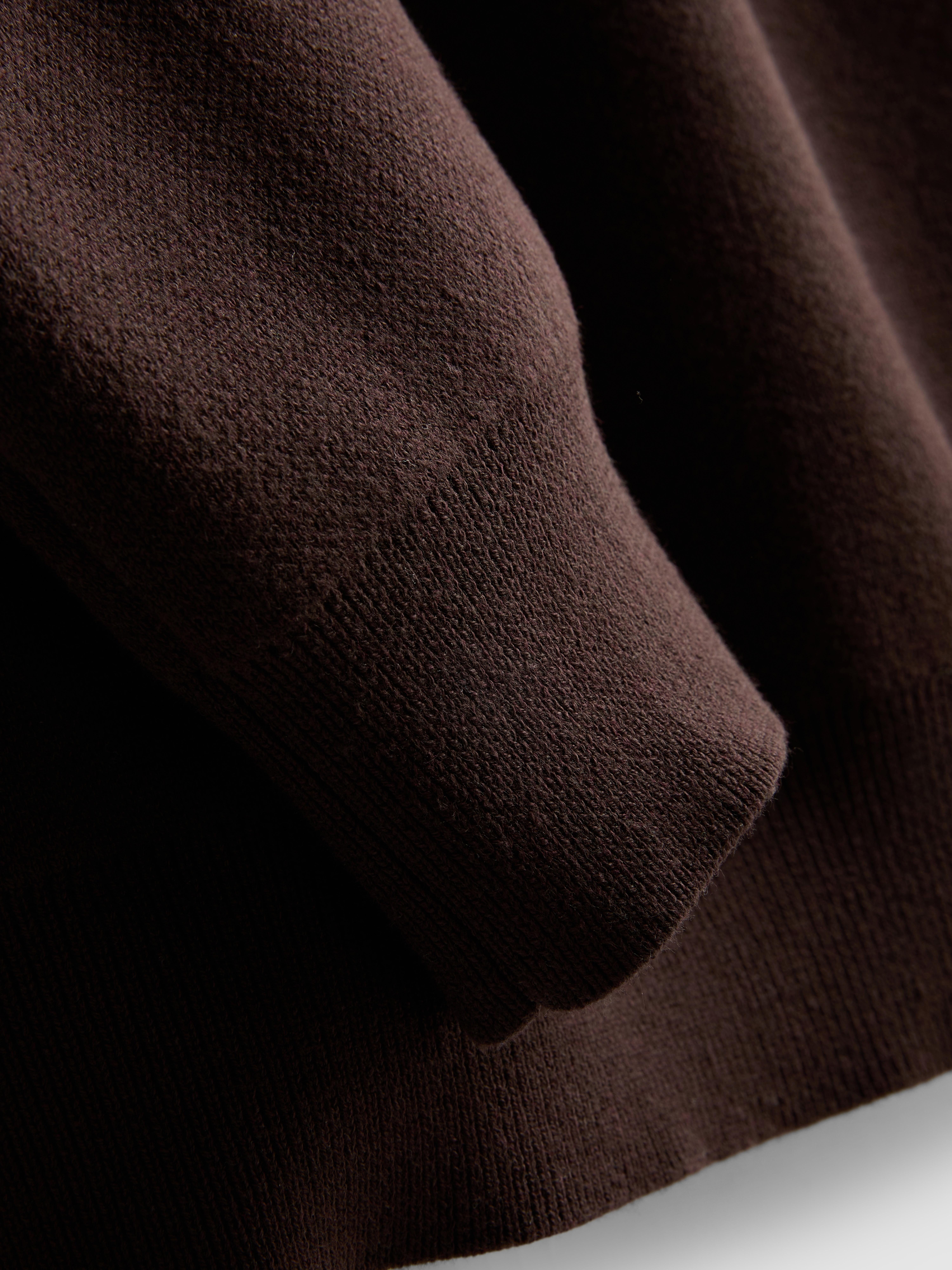 Crew Neck Sweater - Brown