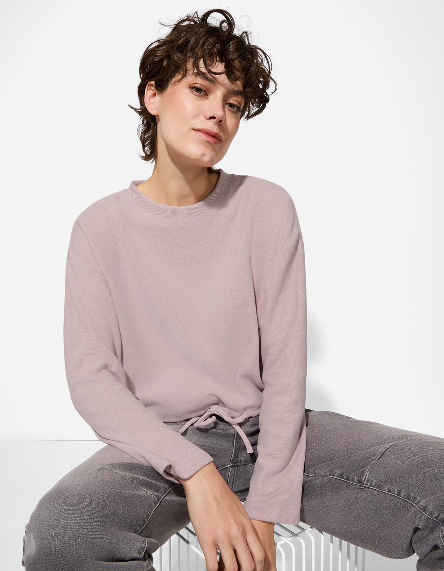 Sweatshirt - Koord - Lichtroze - Lichtroze