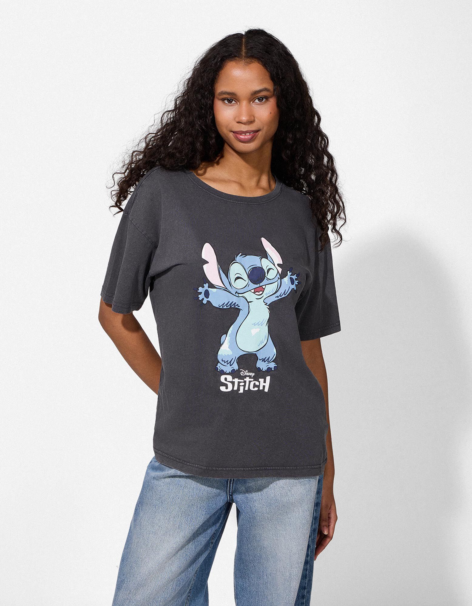 T-shirt - Lilo & Stitch - Donkergrijs - Donkergrijs