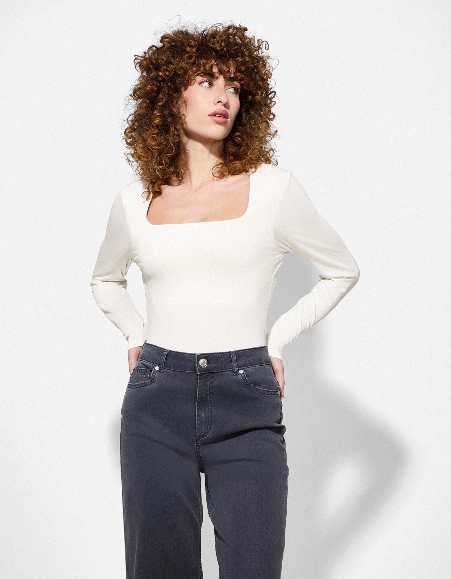 Longsleeve - Slim fit - Off-White - Off-White