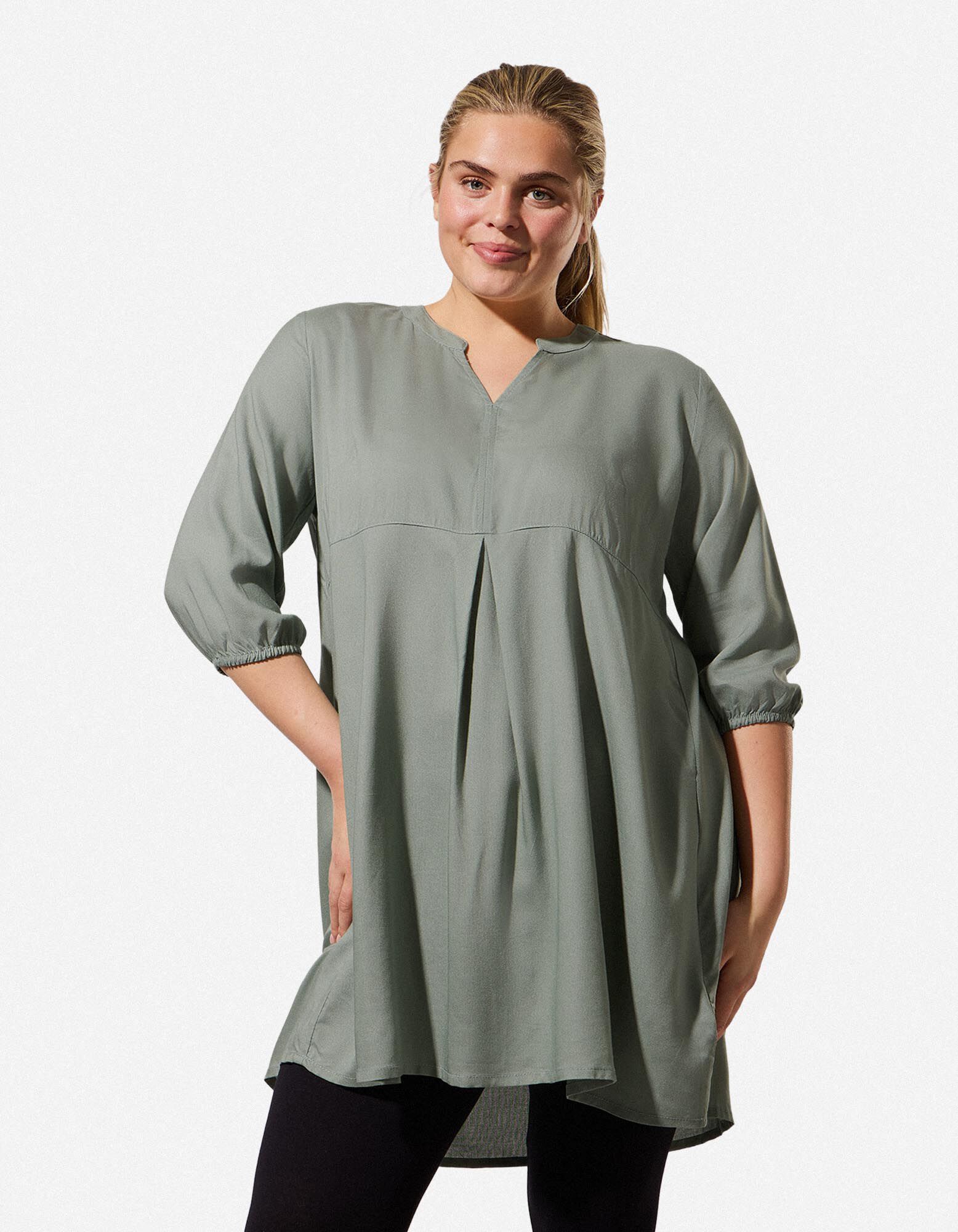 Blousejurk - Viscose - groen - groen