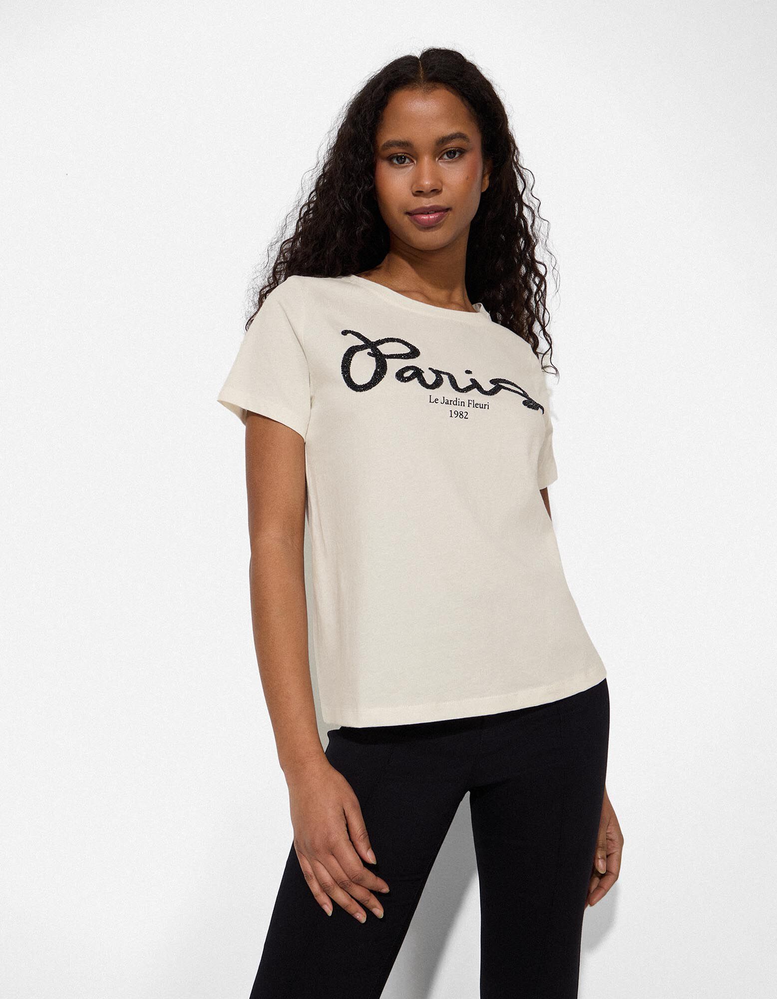 T-shirt - Siersteentjes - Off-White - Off-White