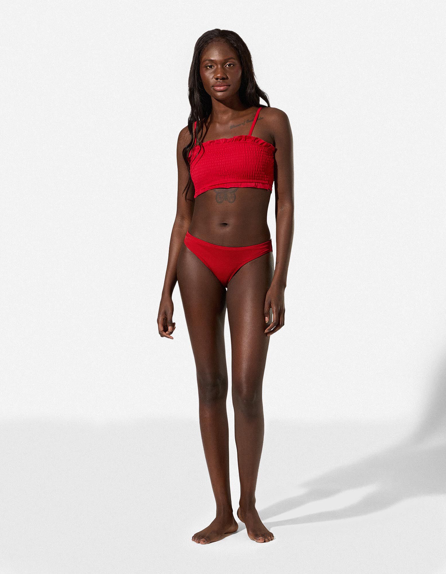 Bikinibroekje - Effen - rood - rood