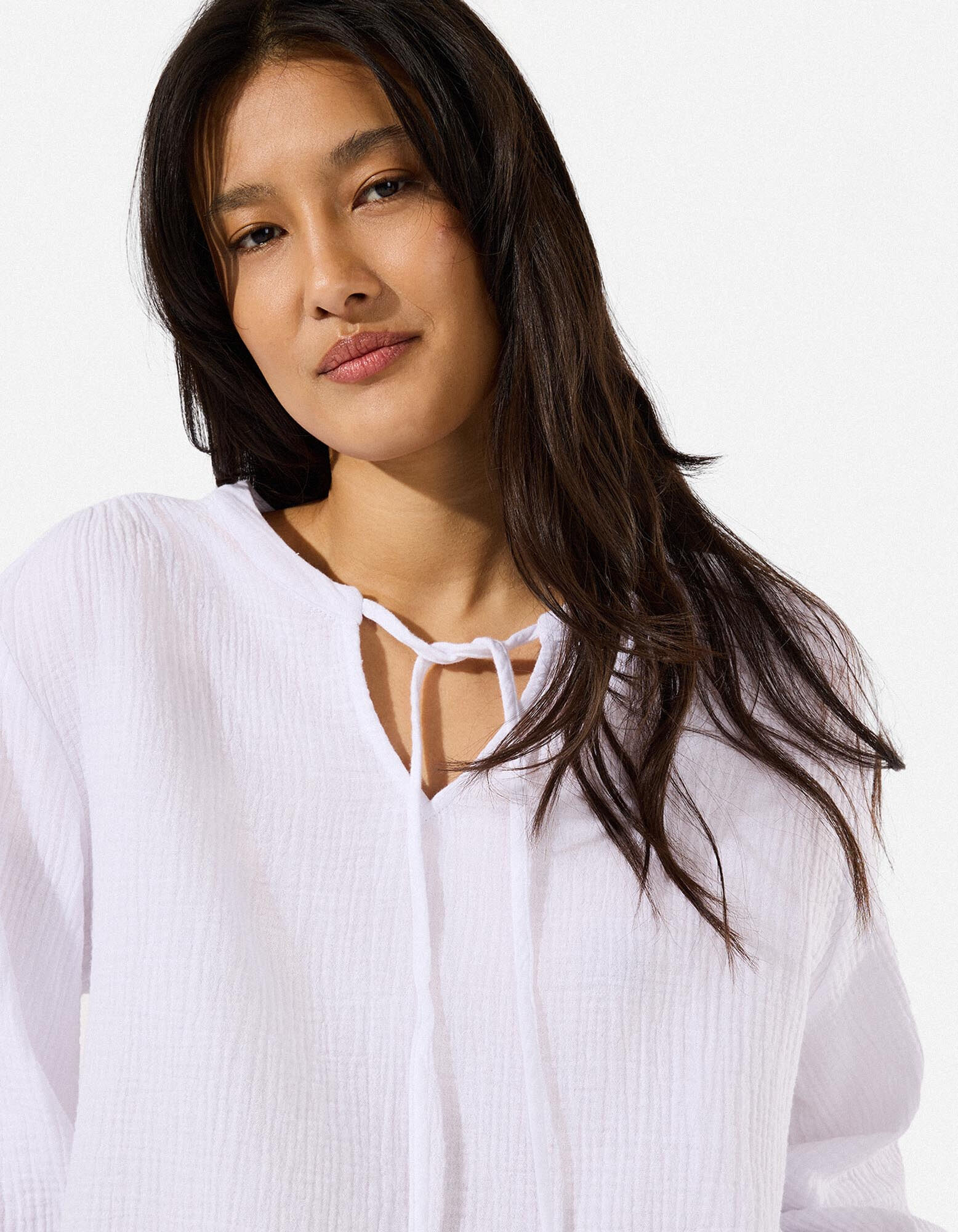Blouse - Mousseline - wit - wit