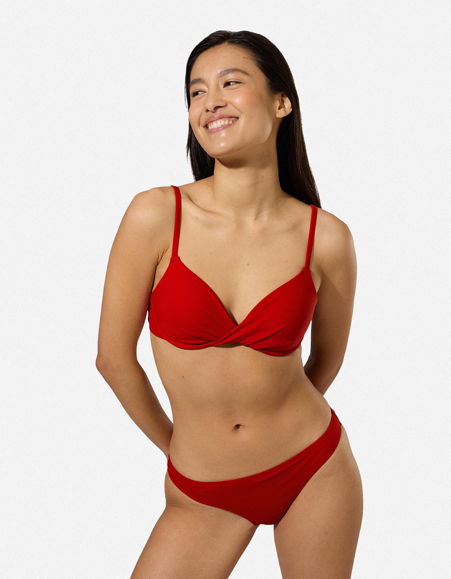 Bikinitop - Verstelbare schouderbandjes - rood - rood