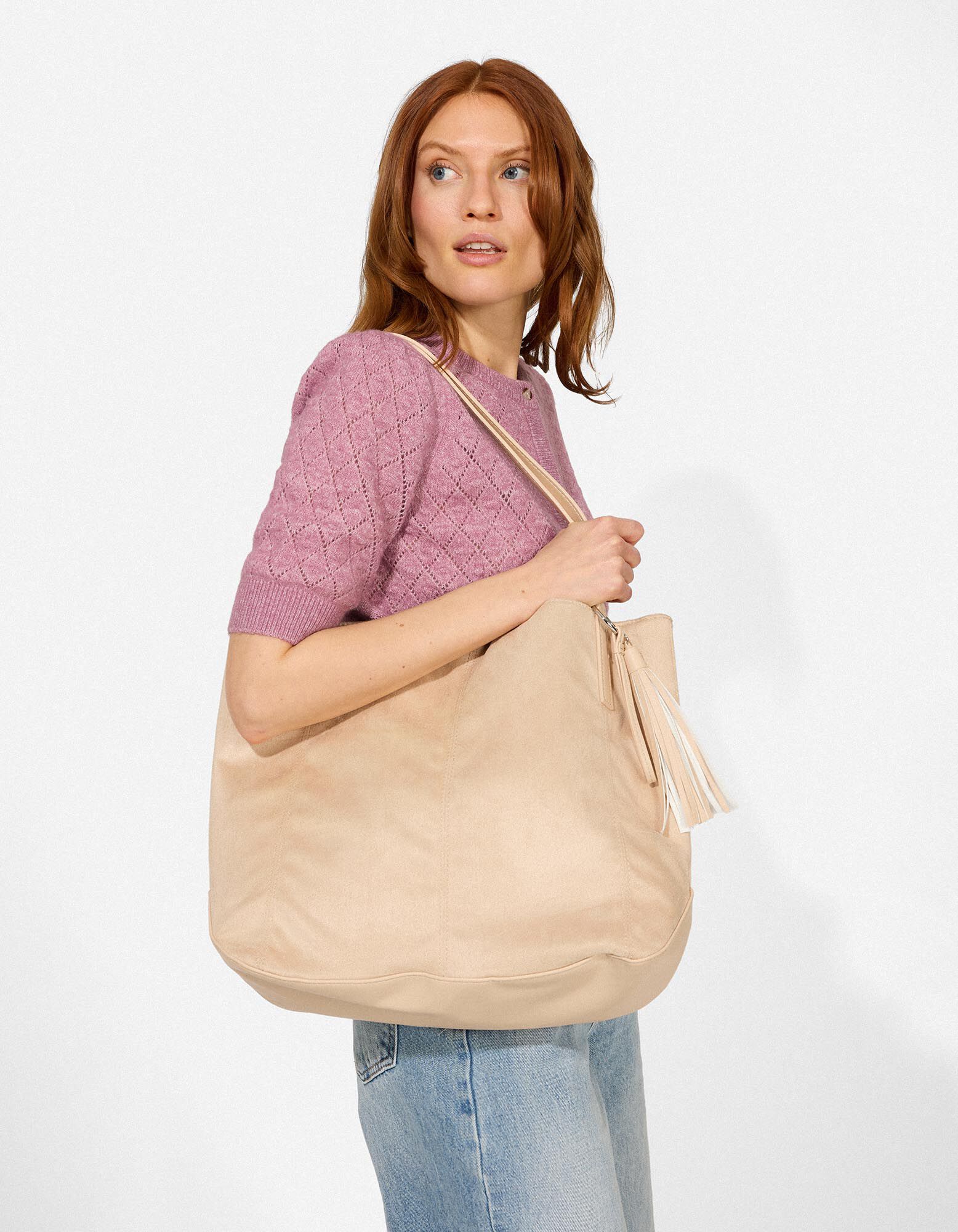 Tas - Imitatie suède - Beige - Beige