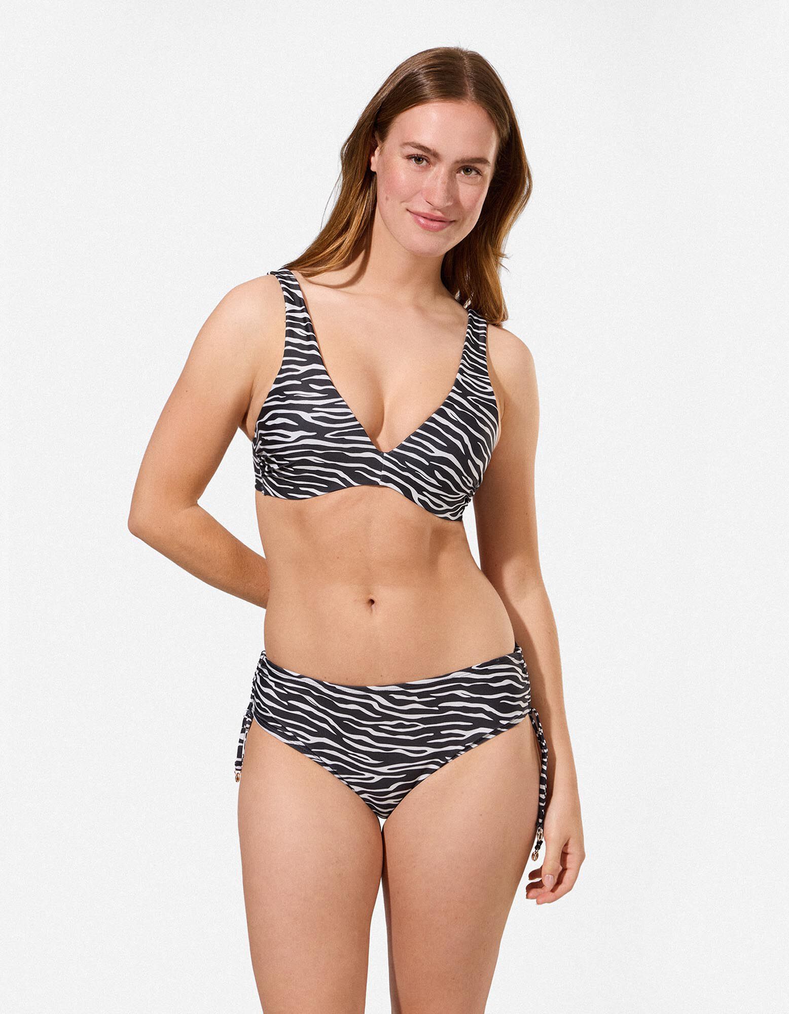 Bikinitop - Zebrapatroon - Zwart - Zwart