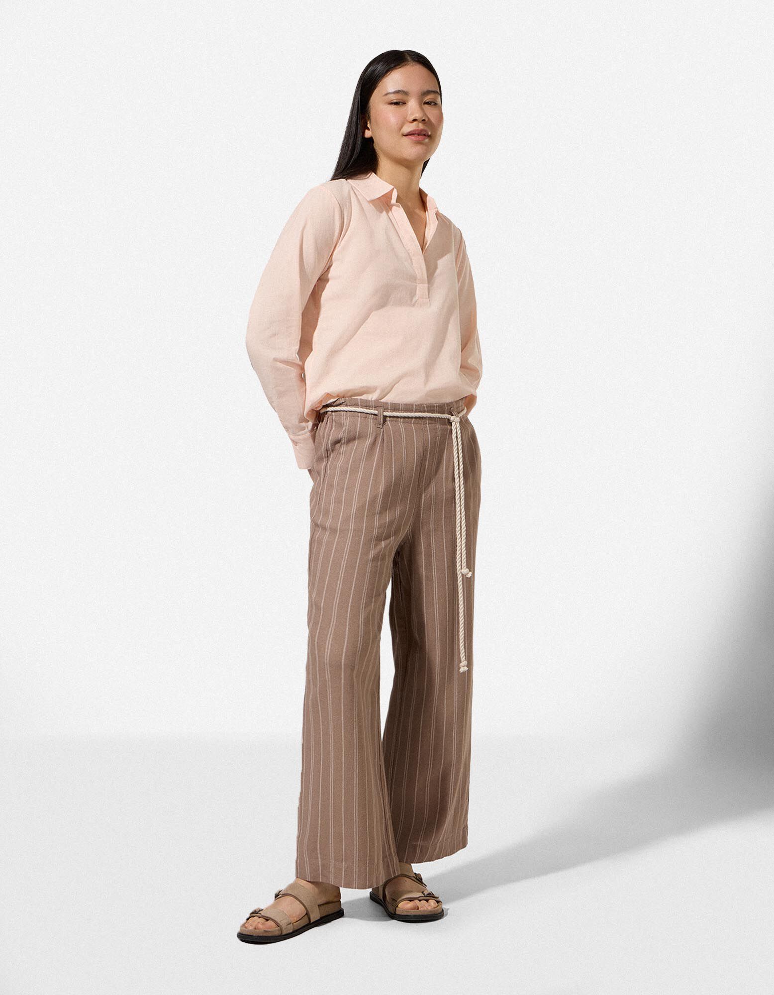 Culotte - Linnenlook - bruin - bruin