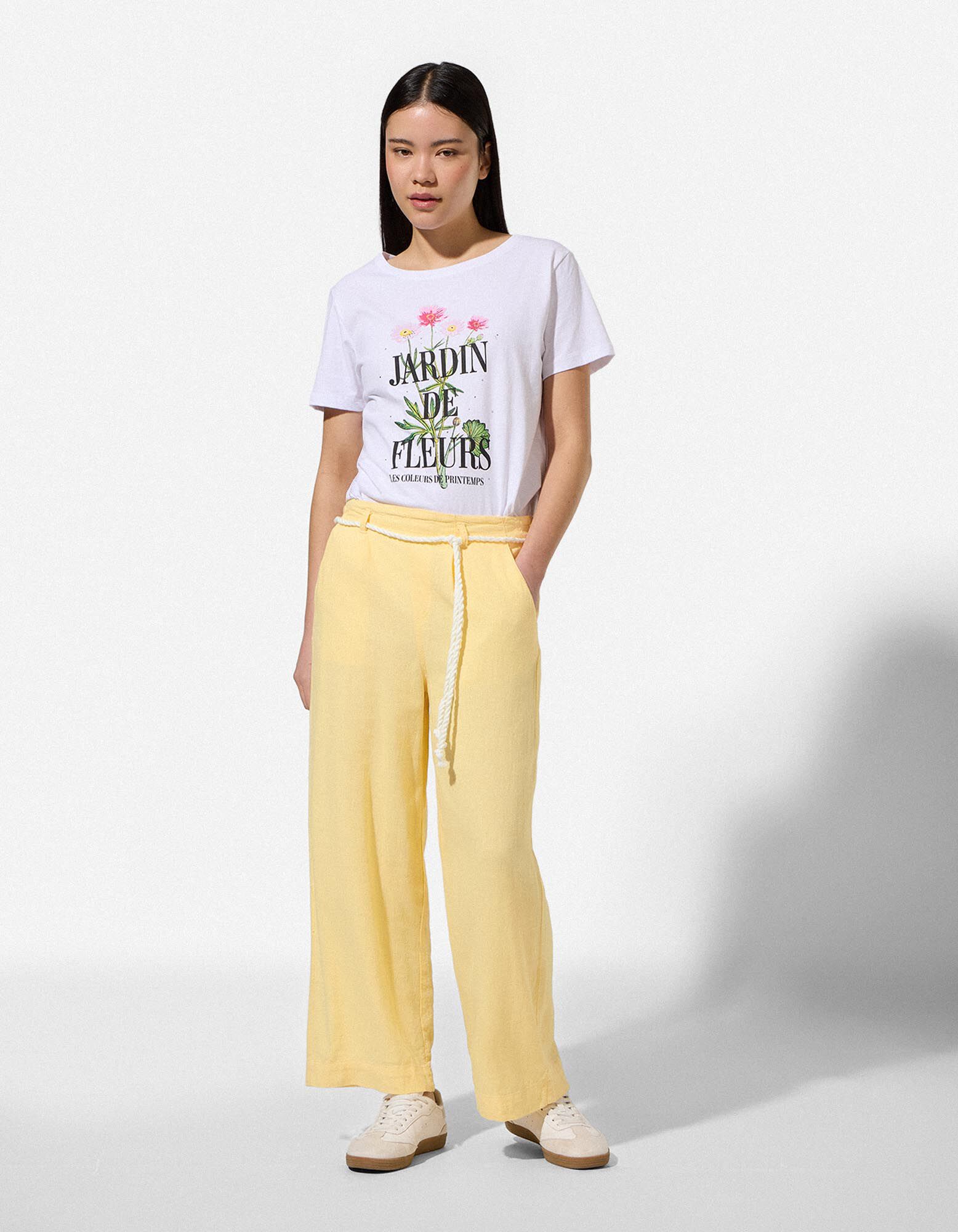 Culotte - Linnenlook - Lichtgeel - Lichtgeel