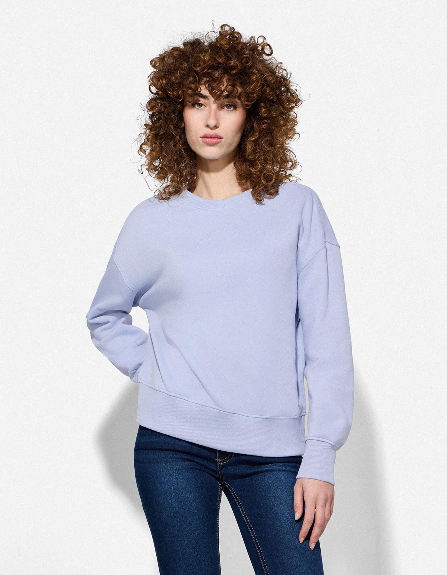 Sweatshirt - Oversized fit - Lichtblauw - Lichtblauw