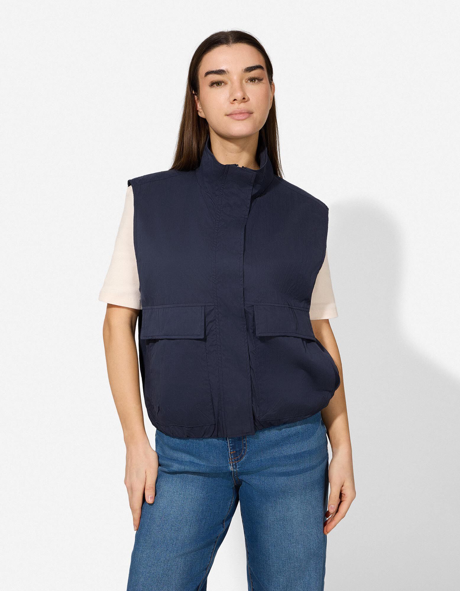 Gilet - Oversized fit - Donkerblauw - Donkerblauw