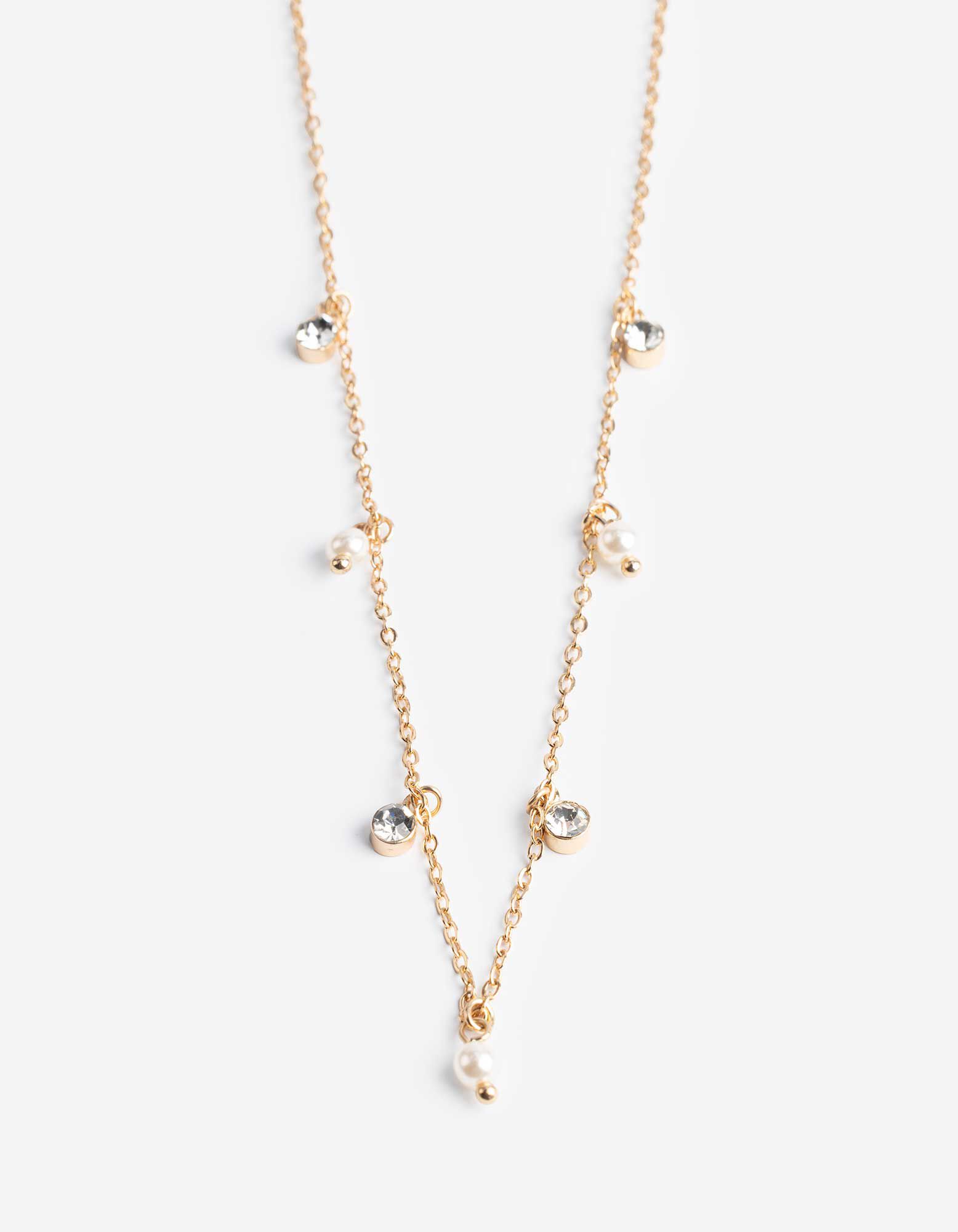 Ketting - Siersteentjes - goud - goud
