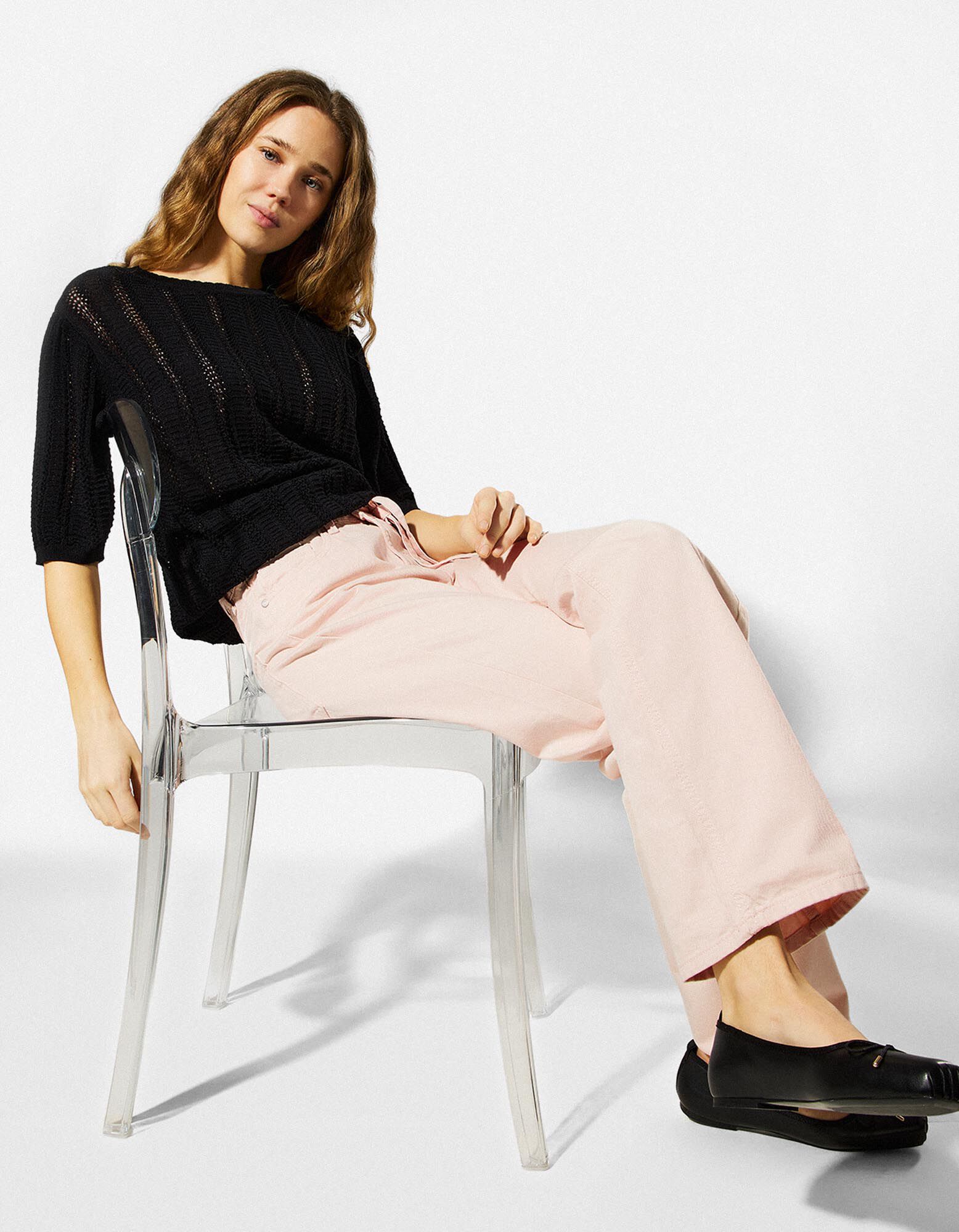 Jeans - Straight fit - Lichtroze - Lichtroze
