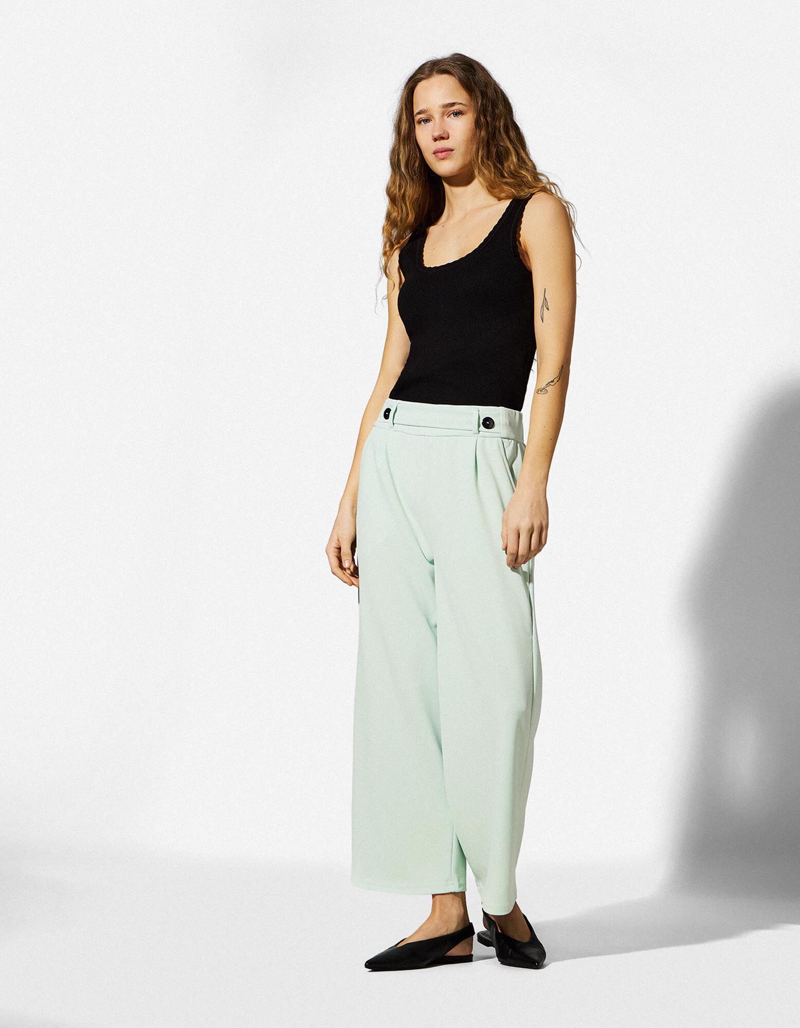 Culotte - Elastische band - Mintgroen - Mintgroen