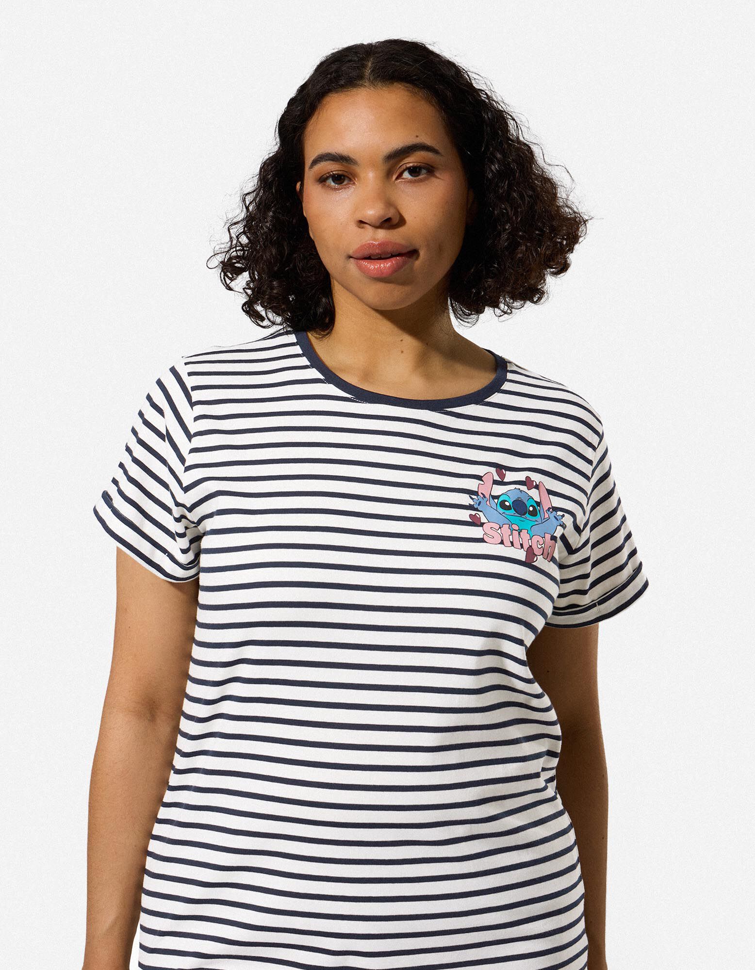T-shirt - Lilo & Stitch - Donkerblauw - Donkerblauw