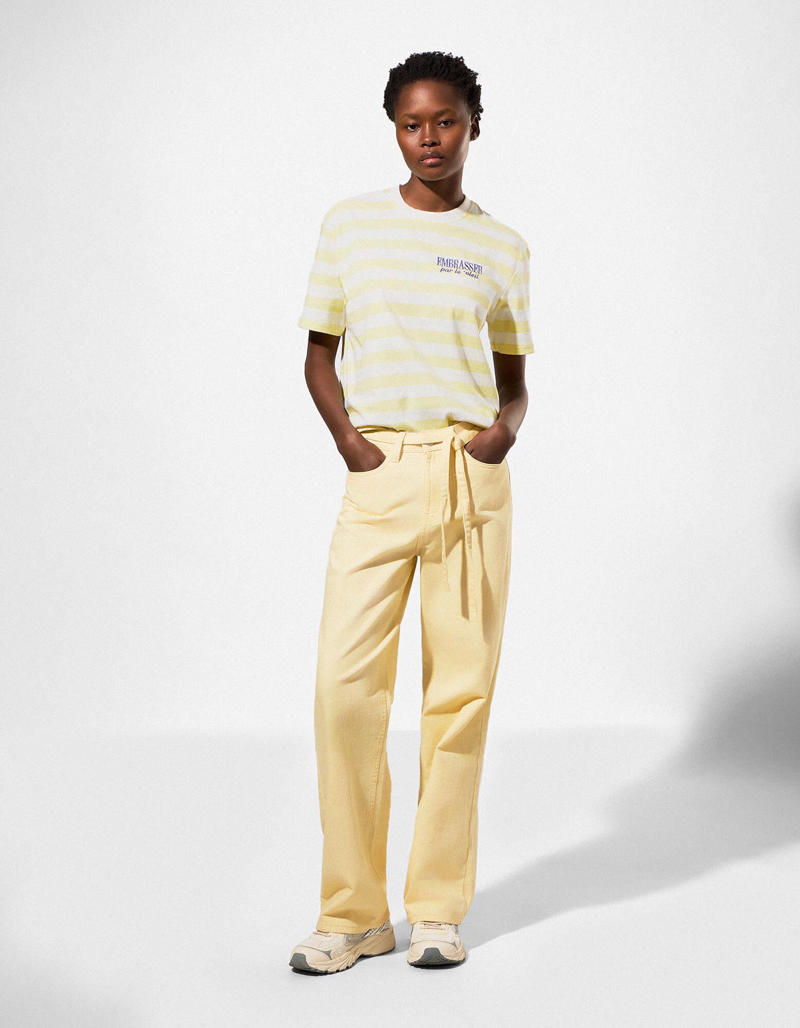 Jeans - Straight fit - Lichtgeel - Lichtgeel