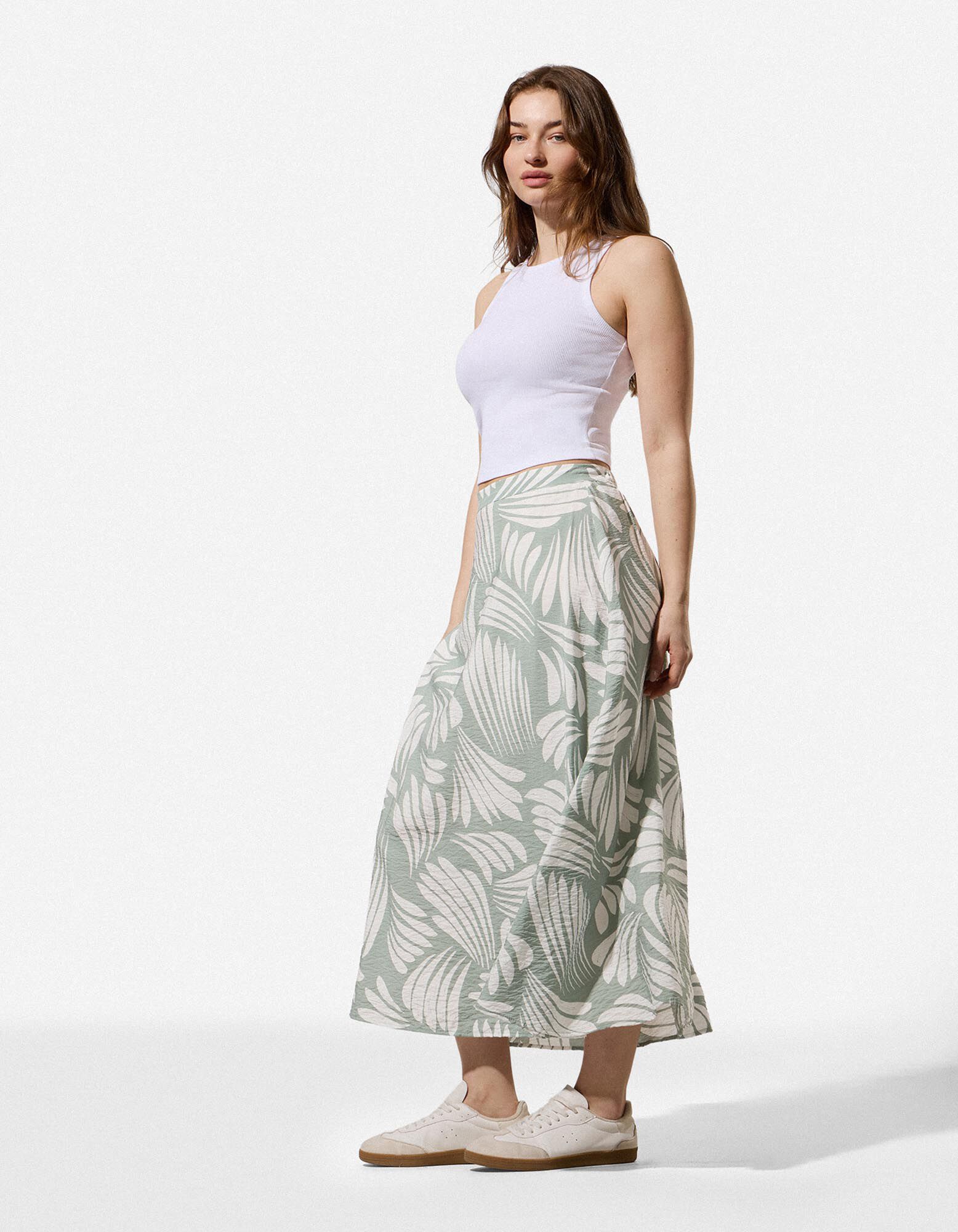 Rok - Print all-over - Petrolblauw - Petrolblauw