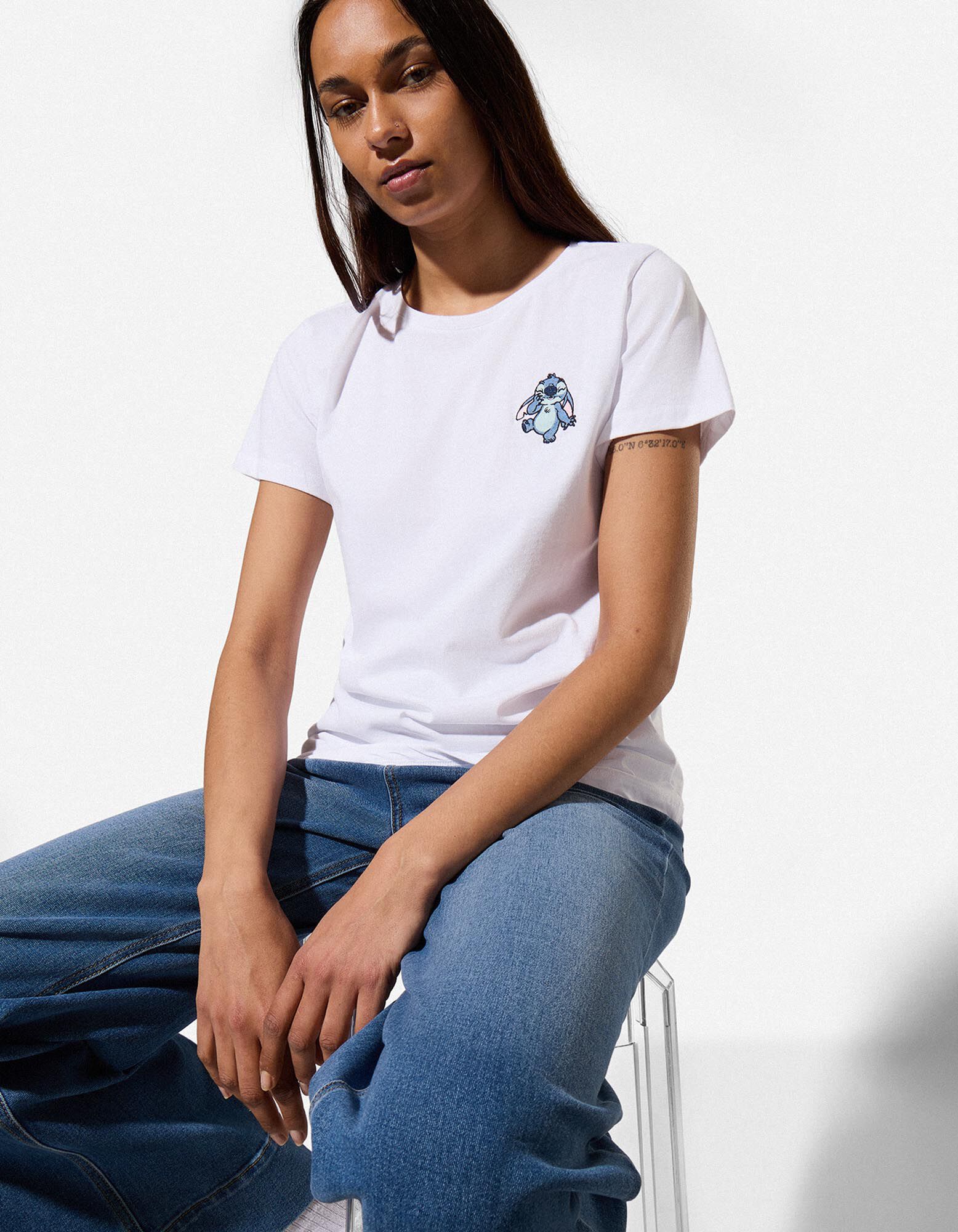 T-shirt - Lilo & Stitch - wit - wit
