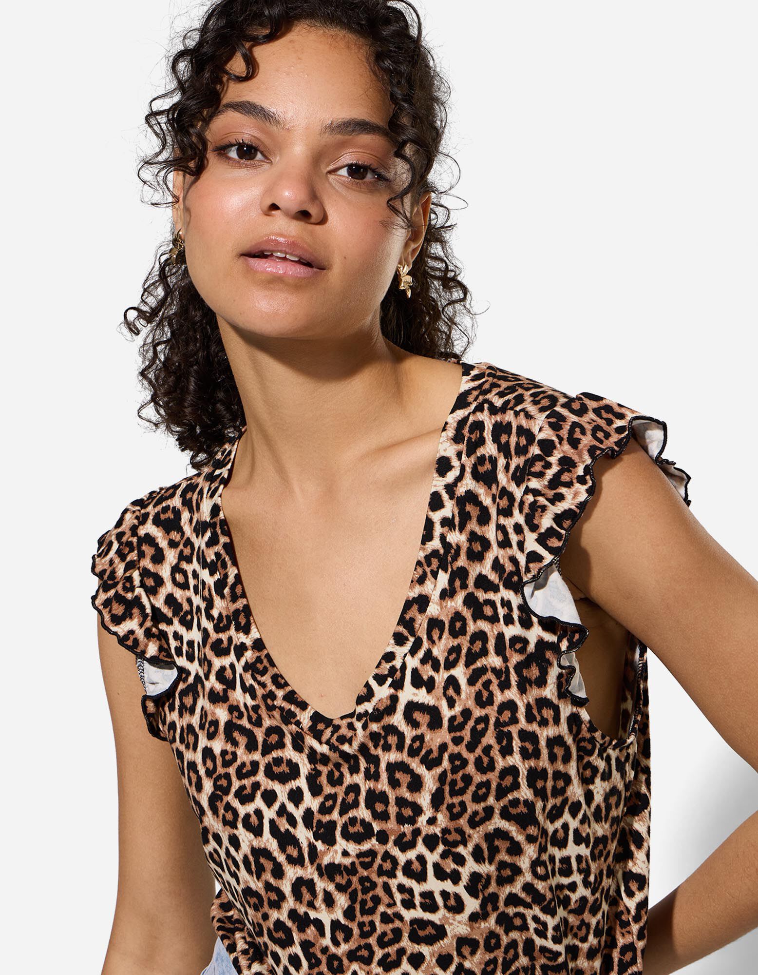 Top - Luipaardprint - Beige - Beige