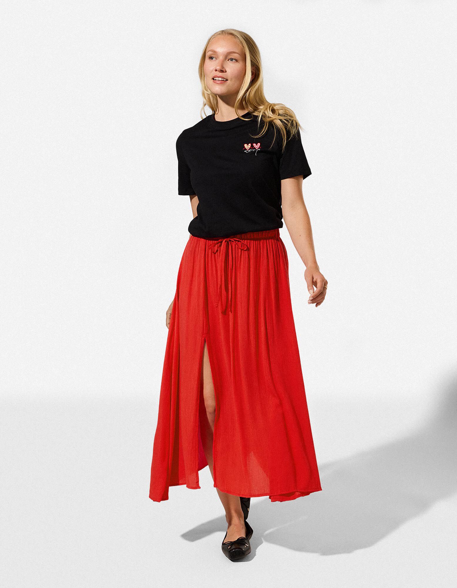 Rok - Effen - rood - rood