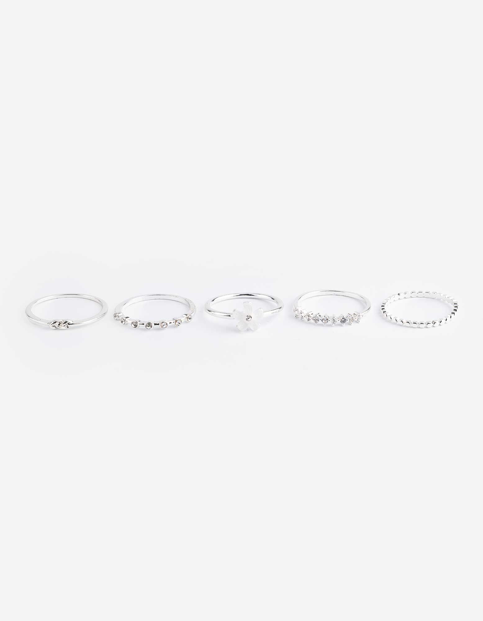 Ring - Set van 5 - Zilver - Zilver