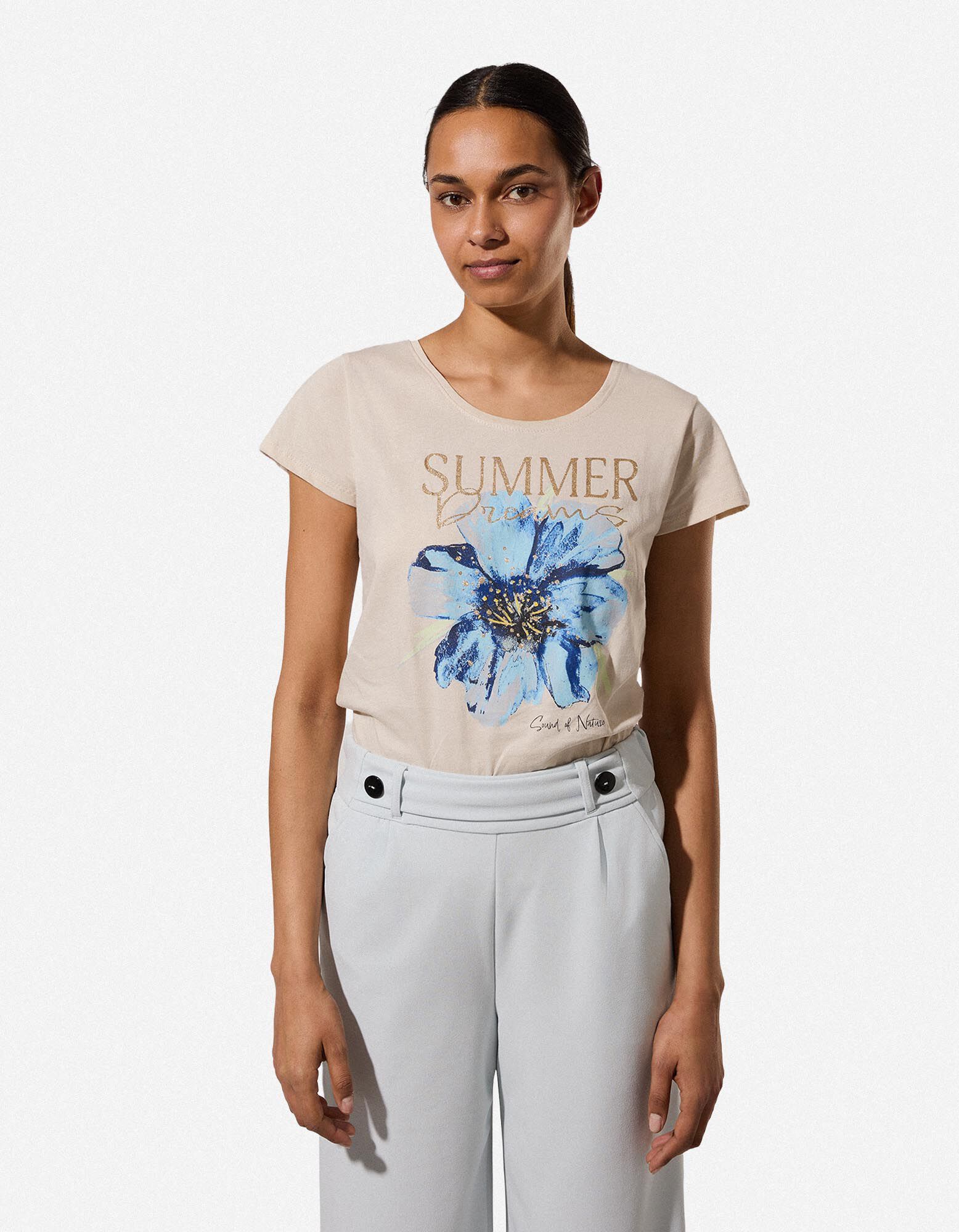 T-shirt - Glitterprint - Beige - Beige