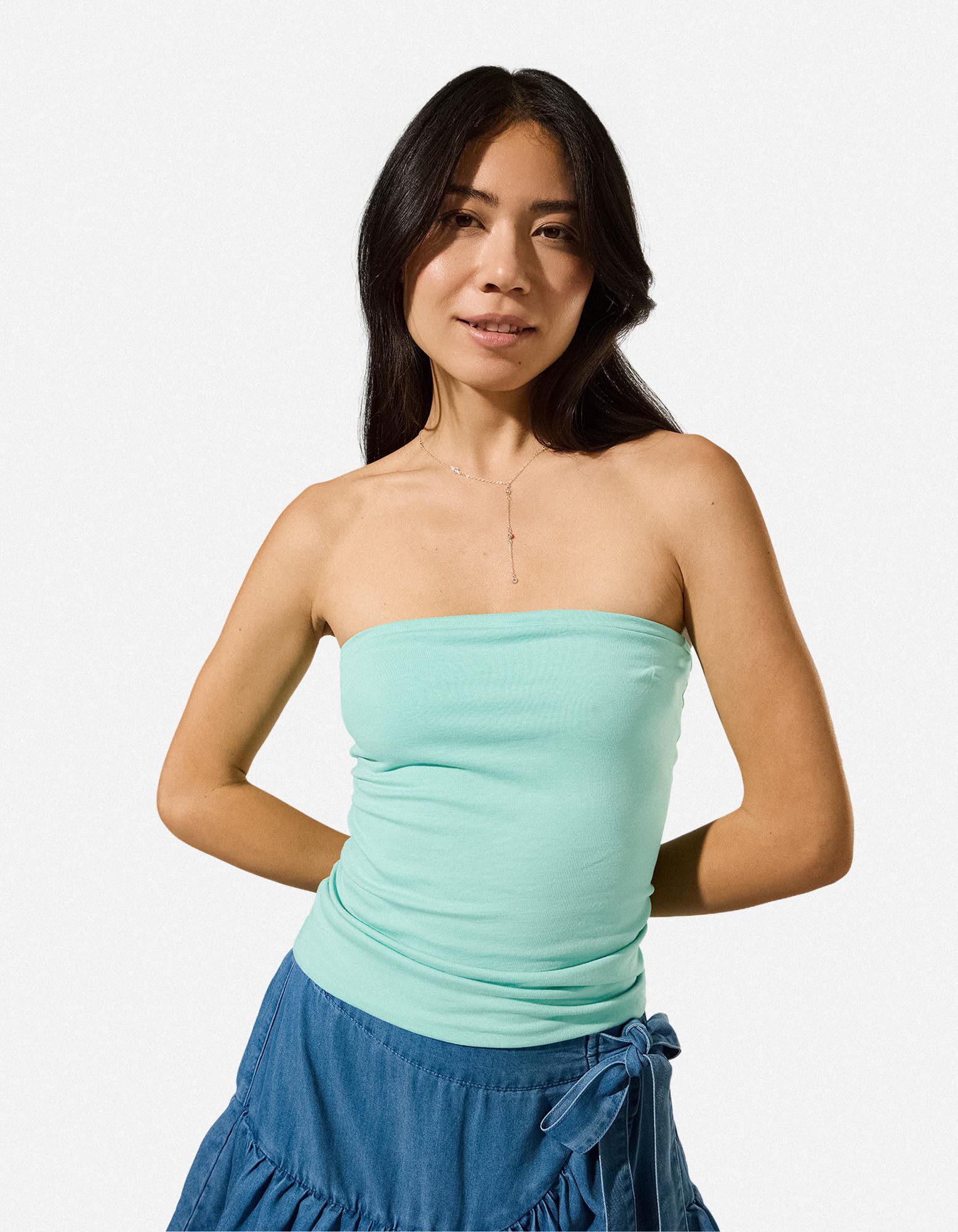 Bandeau-Top - Katoen - Mintgroen - Mintgroen