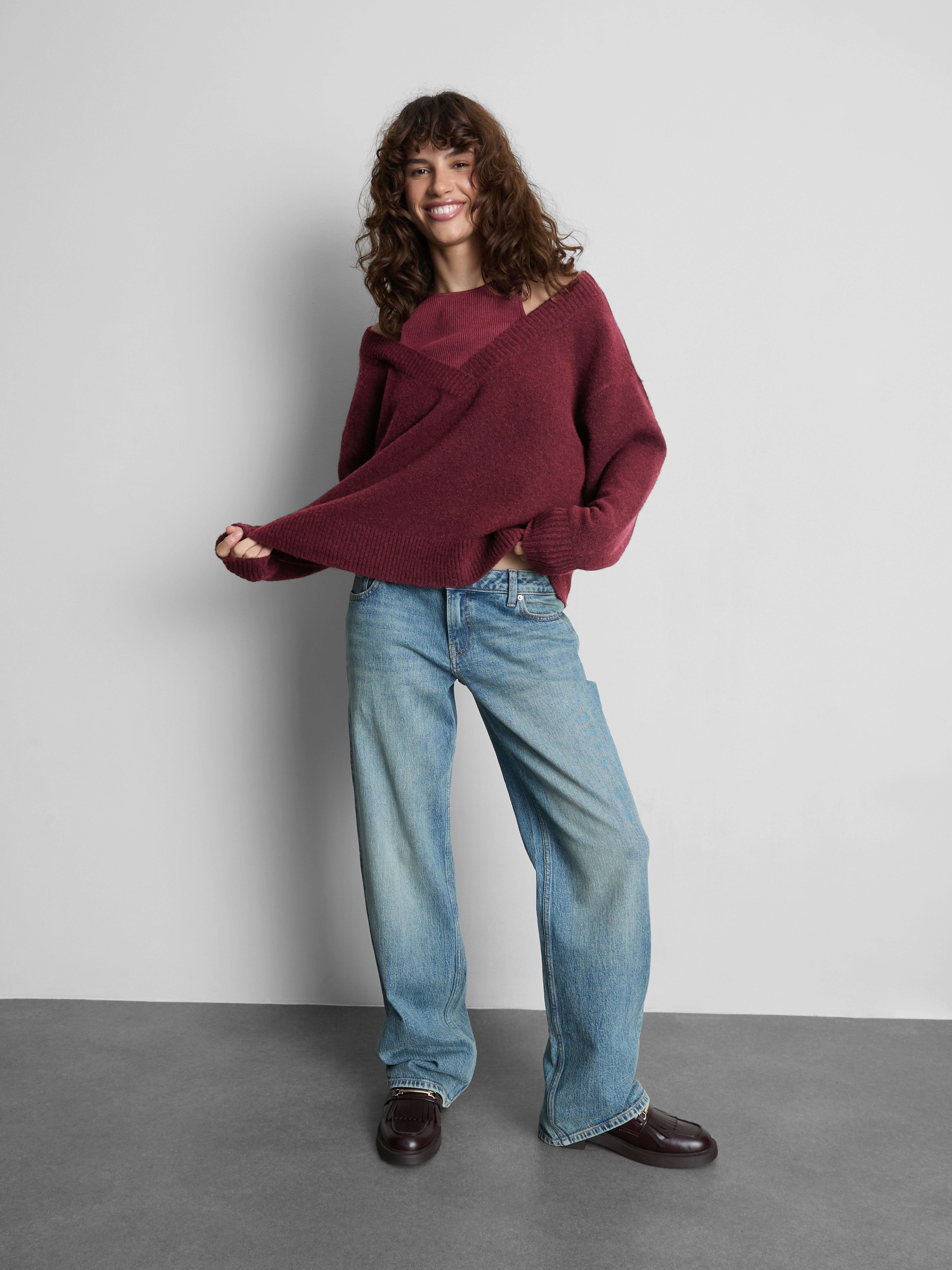 The Primark Scene | Double-Layered Knitted Sweater - Wine