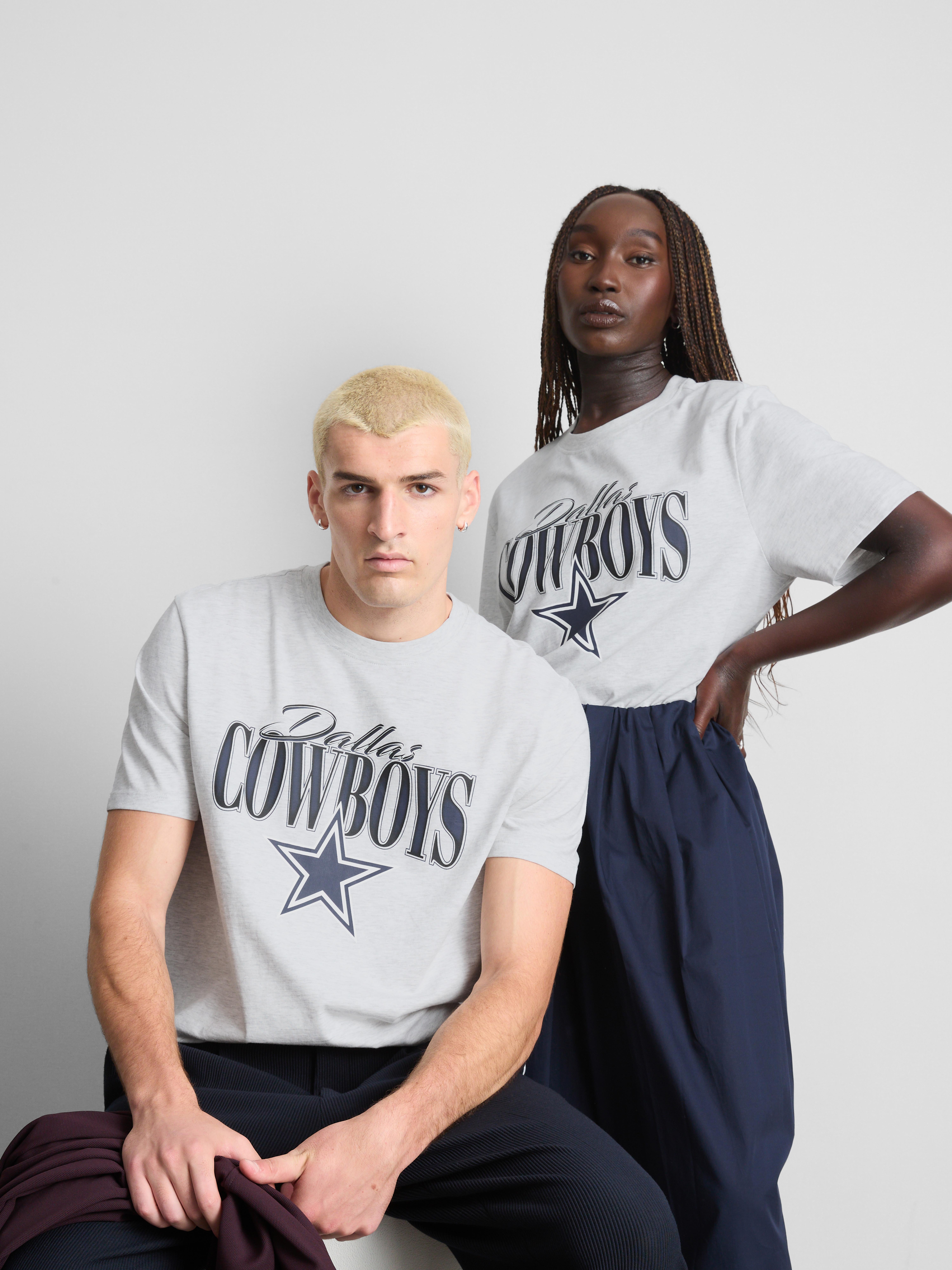 NFL Dallas Cowboys Pure Cotton Graphic T-Shirt - Gray Heather