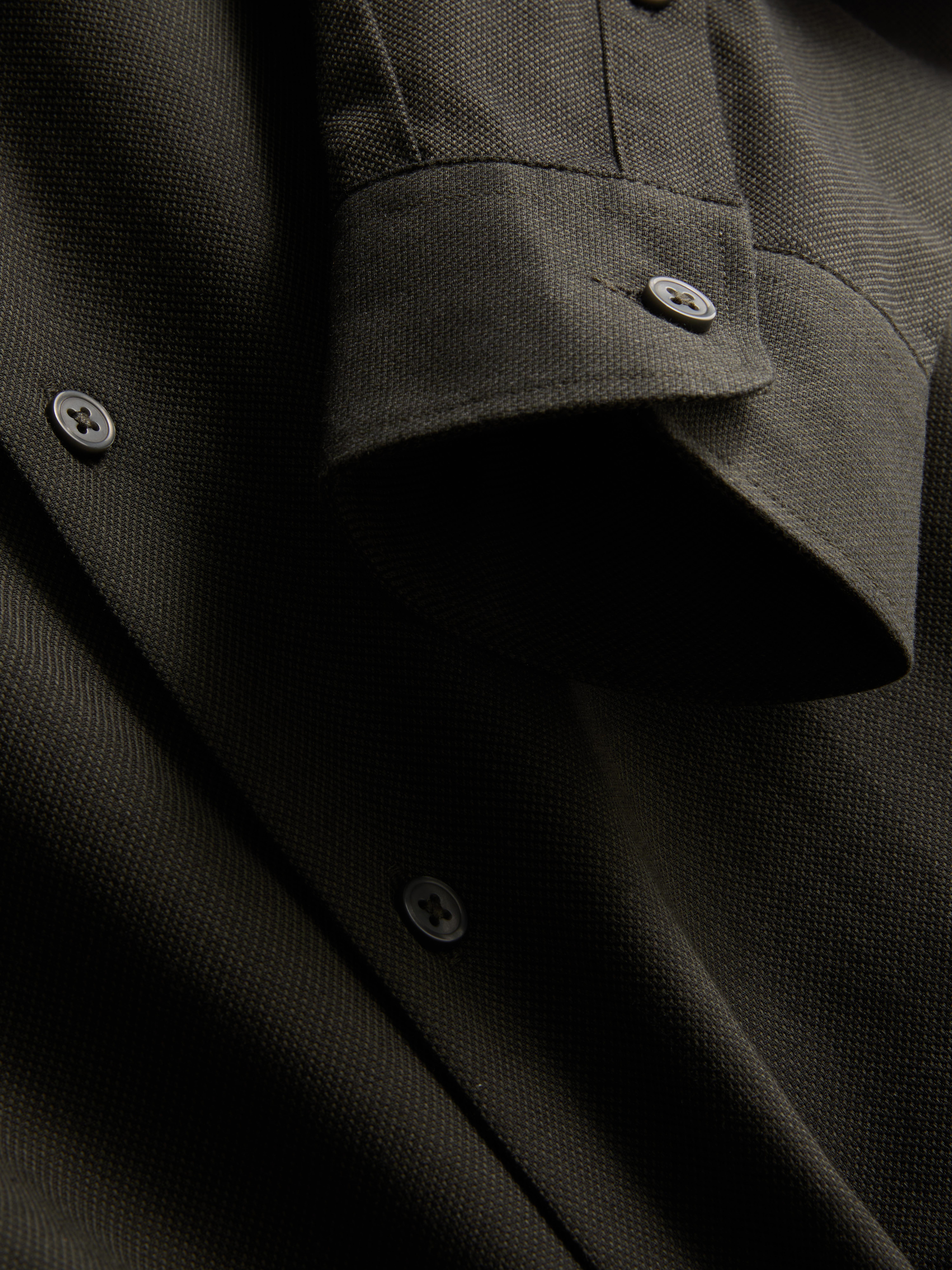 Textured Oxford Shirt - Olive