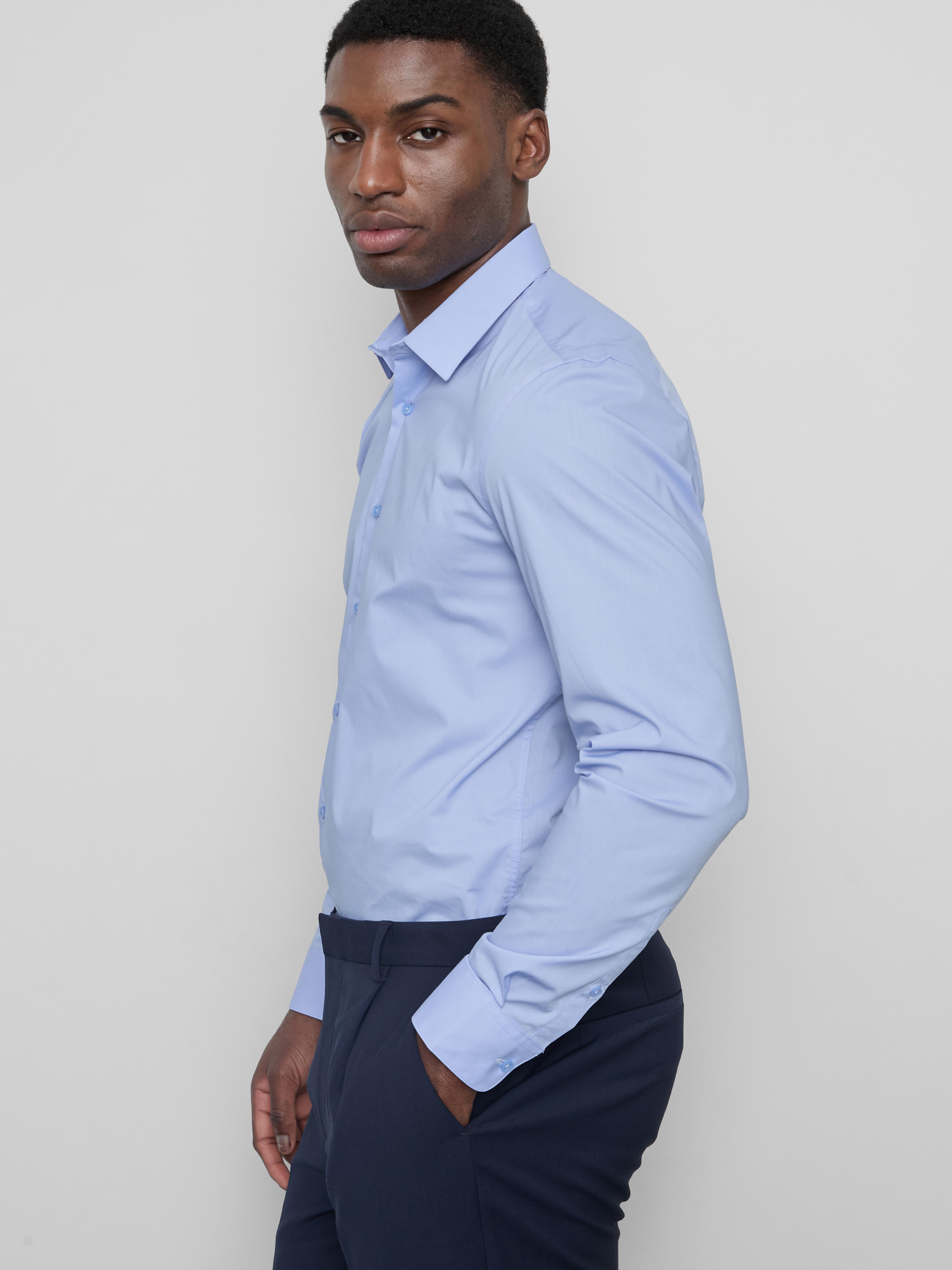 Stretch Regular Fit Shirt - Blue